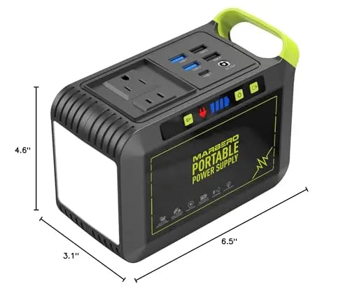 MARBERO Portable Power Station 88Wh Camping Lithium Battery Solar Generator Fast Charging with AC Outlet 120W Peak Power Bank(Solar Panel Optional) for Home Backup Outdoor Emergency RV Van Hunting - Planet First Market