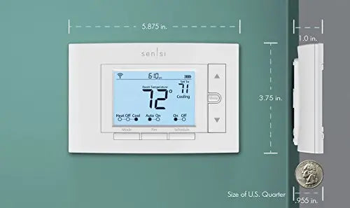 Sensi Smart Thermostat, 100 Years Of Expertise, Wi-Fi, Data Privacy, Programmable, Easy DIY Install, Works With Alexa, Energy Star Certified, Mobile App, ST55 Emerson