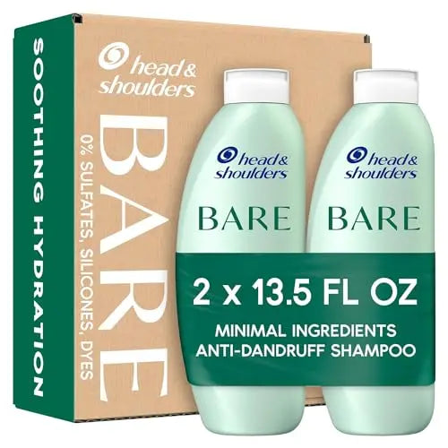 Head & Shoulders BARE Dandruff Shampoo Twin Pack, Sulfate-Free, Silicion-Free, Dye-Free, Eco-Friendly Bottles, Safe for All Hair Types, 13.5 Fl Oz Each (Set of 2) - Planet First Market