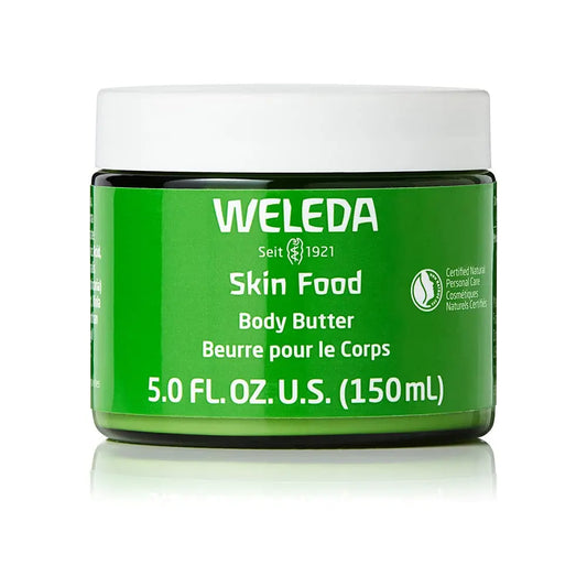 Weleda Skin Food Body Butter 5 Fluid Ounce, Sustainable Glass Jar, Plant Rich Hydrating Moisturizer with Shea and Cocoa Butter, Sweet Almond Oil and Pansy Weleda