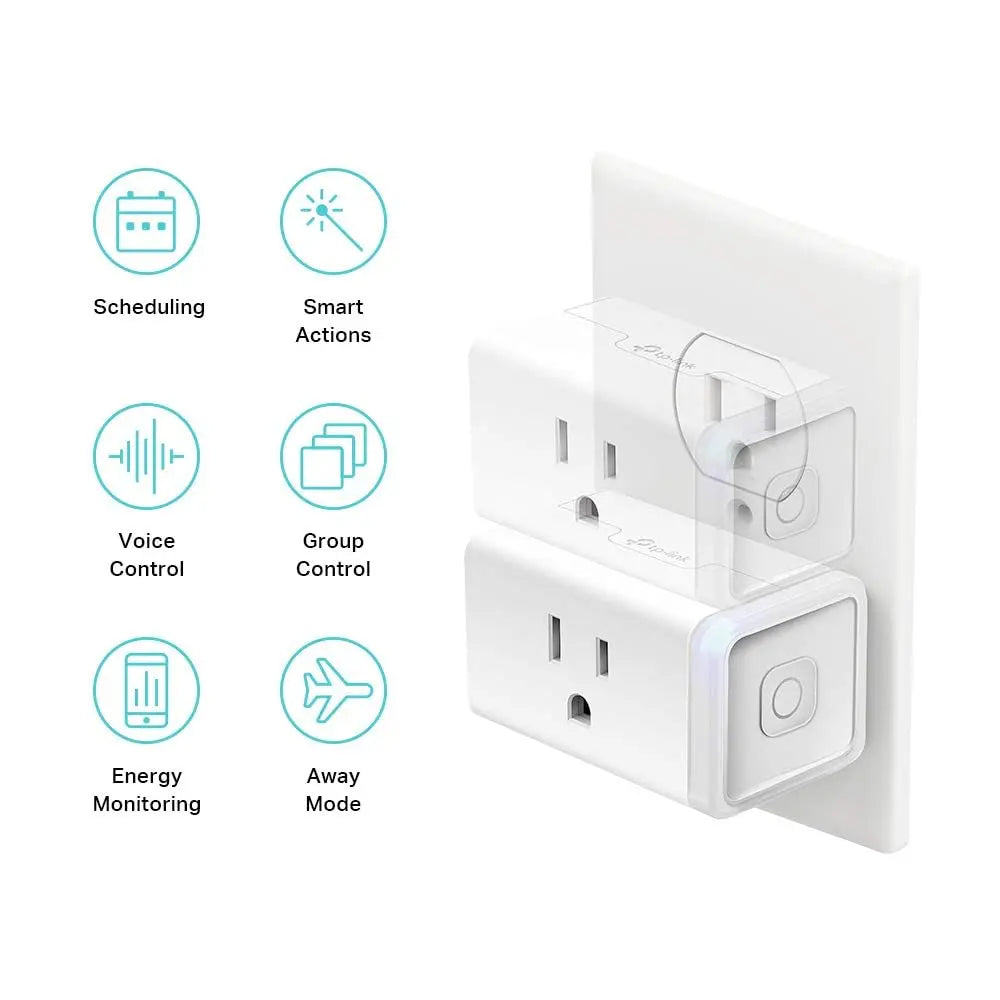 Kasa Smart Plug Mini with Energy Monitoring, Smart Home Wi-Fi Outlet Works with Alexa, Google Home & IFTTT, Wi-Fi Simple Setup, No Hub Required (KP115), White Kasa Smart