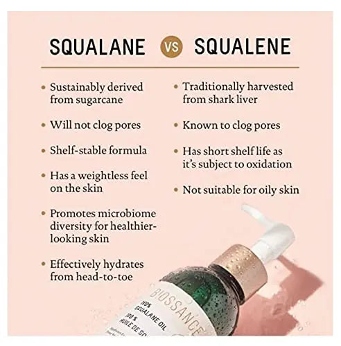 BIOSSANCE 100% Squalane Oil - Sustainable, Vegan Face Oil & Body Oil - Hydrating, Fast-Absorbing Moisturizer - Ideal for Oily Skin, Face, Hair - Organic Sugarcane-Derived Squalane, 3.3 ounces BIOSSANCE