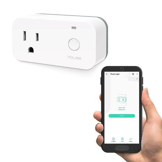 YoLink Smart Plug with Energy Monitoring, 1/4 Mile World's Longest Range Smart Home Mini Outlet Works with Alexa Google Assistant IFTTT Remote Control Home Appliances Anywhere, YoLink Hub Required YoLink