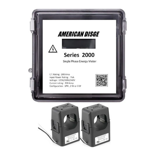 American Disge Series 2000 Single Phase Energy SubMeter, 200 Amp, 120/208/240V, 1PH/2W/3W AMERICAN DISGE