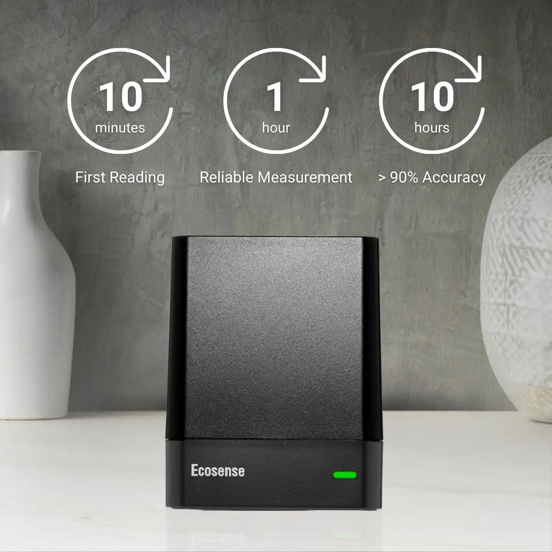 Ecosense EQ100 EcoQube, Digital Radon Detector, Fast Capture of Fluctuating Levels, Short & Long-Term Continuous Monitoring with Trend Charts, Remote Data Access Ecosense Inc.