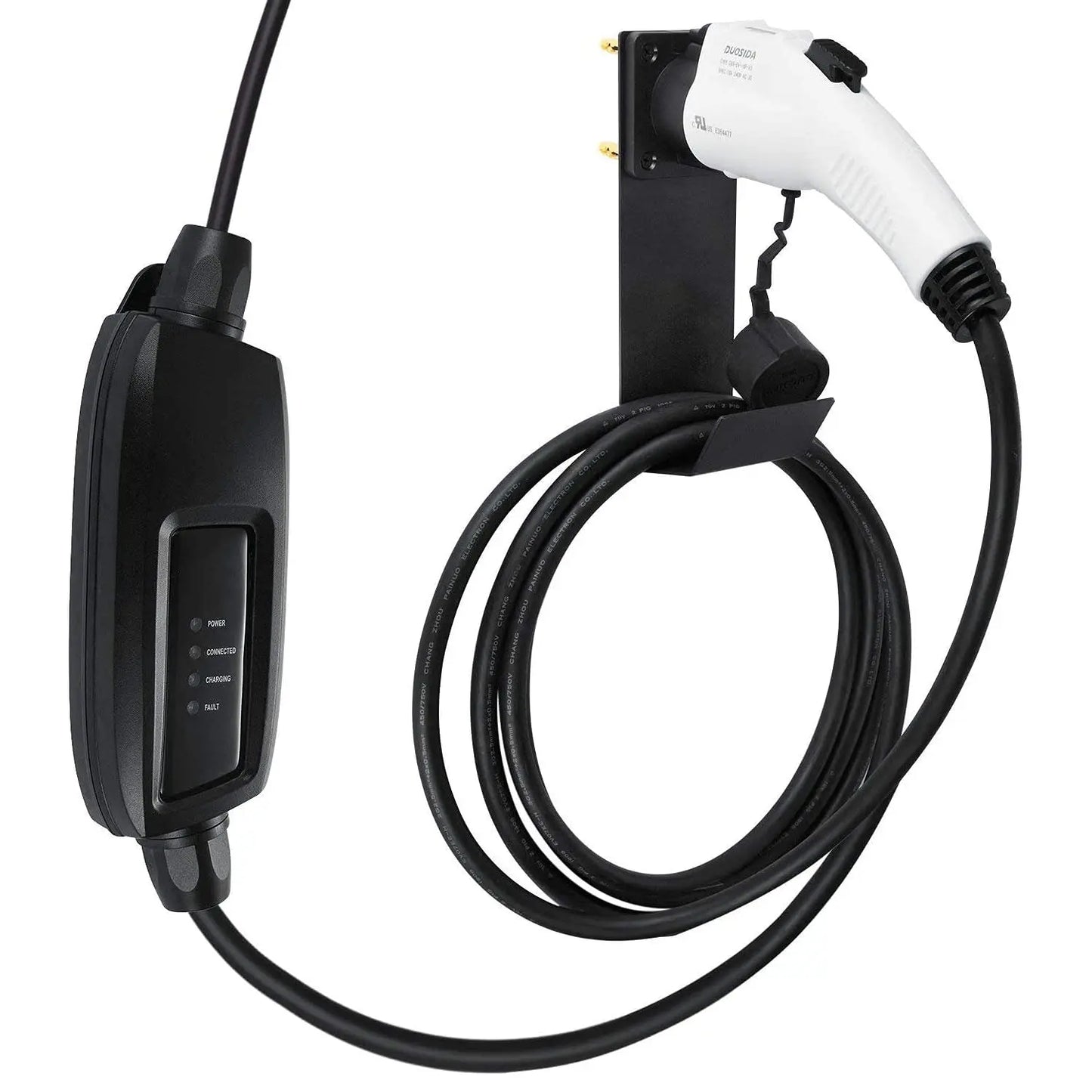 Lectron Electric Vehicle Charger Nozzle Holster Dock & J-Hook Combo for All J1772 EVs - Planet First Market