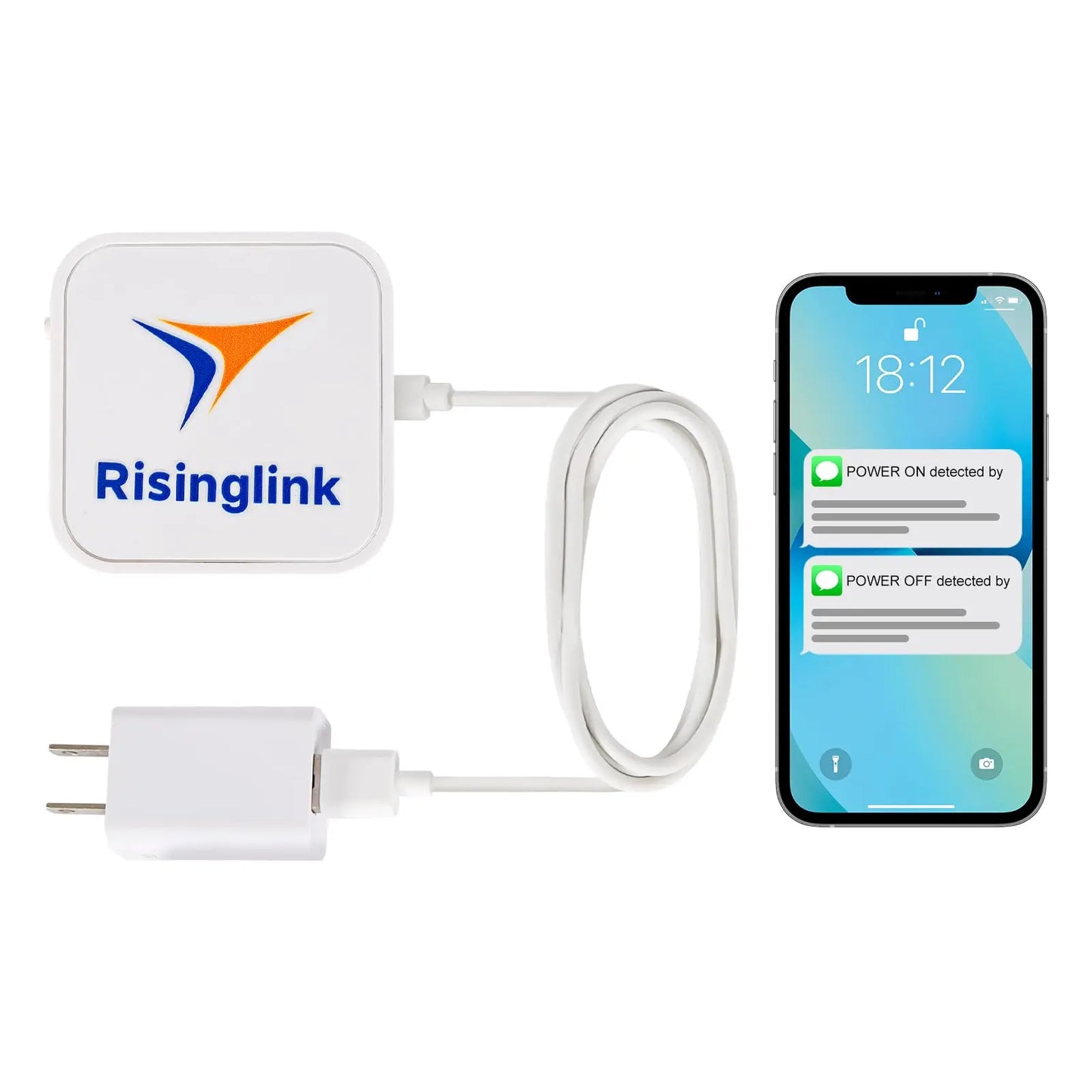 Risinglink Power Failure Alarm, Power Failure Detector, with Email, Text Message, and Audio Alerts(2nd Generation) Risinglink