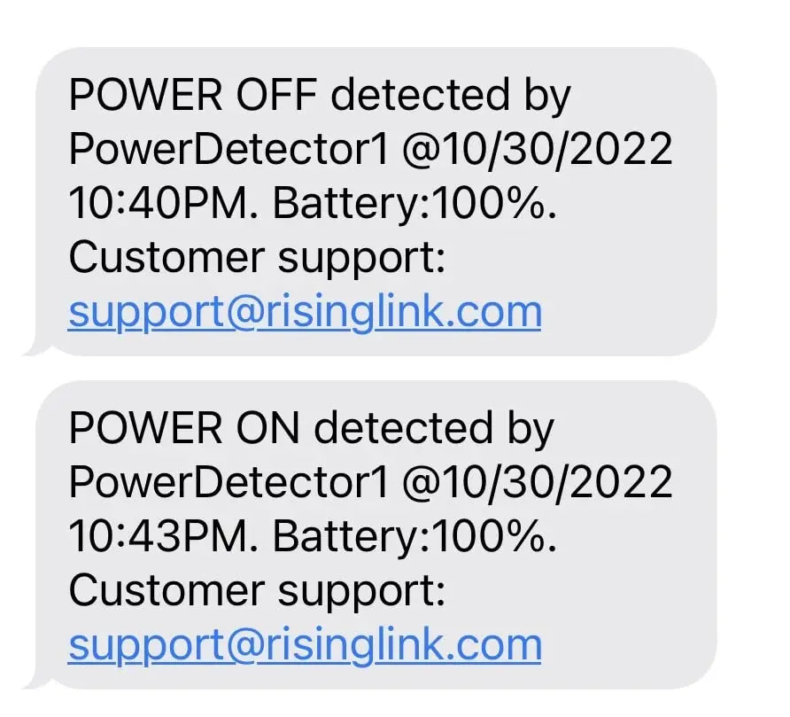 Risinglink Power Failure Alarm, Power Failure Detector, with Email, Text Message, and Audio Alerts(2nd Generation) Risinglink