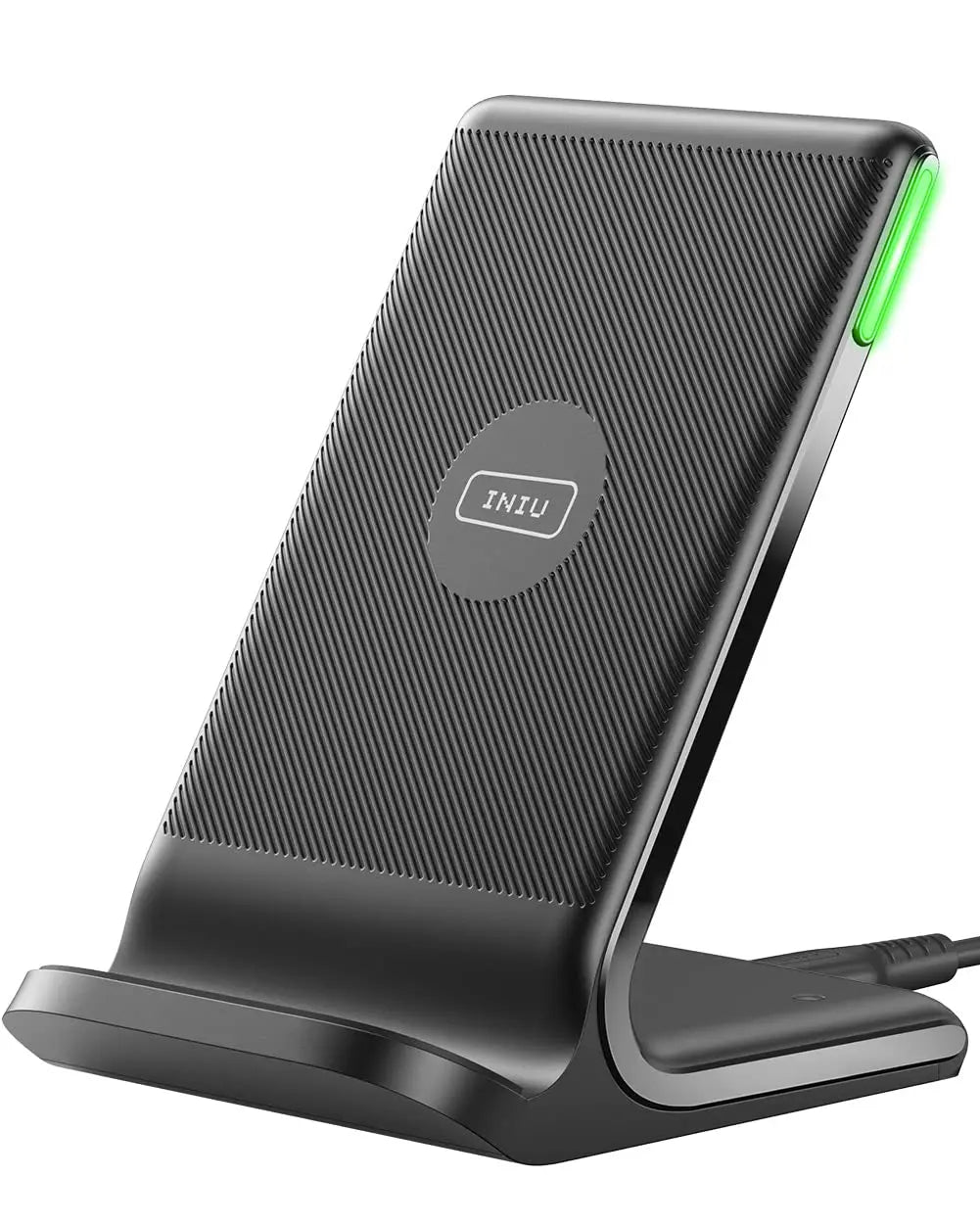 INIU Wireless Charger, 15W Fast Qi-Certified Wireless Charging Station with Sleep-Friendly Adaptive Light Compatible with iPhone 16 15 14 13 Pro XS 8 Plus Samsung Galaxy S23 S22 S21 Note 20 Google etc - Planet First Market