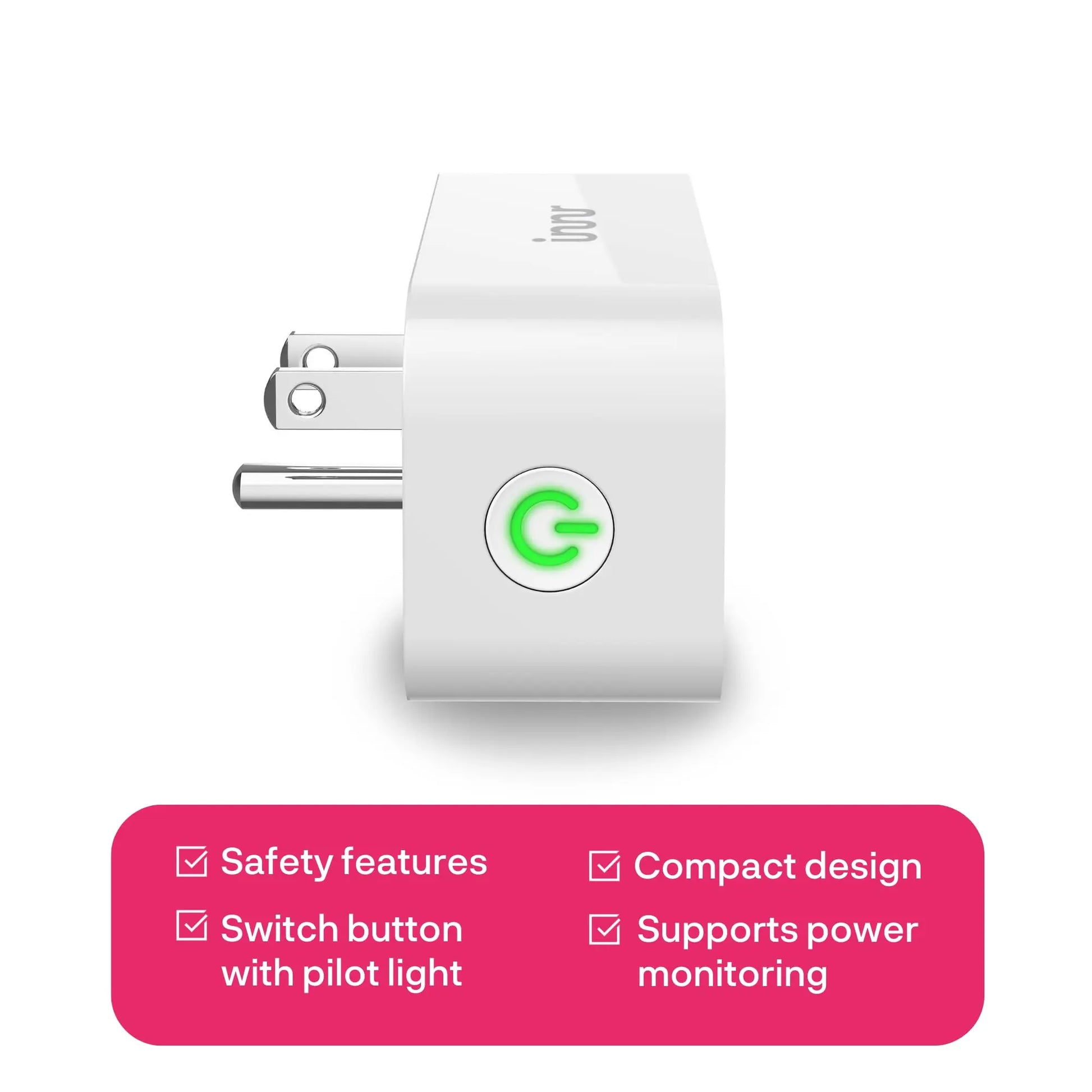 Innr Zigbee Smart Plug, Works with Philips Hue*, Alexa and SmartThings, Zigbee Repeater, Energy Monitoring, 2-Pack innr