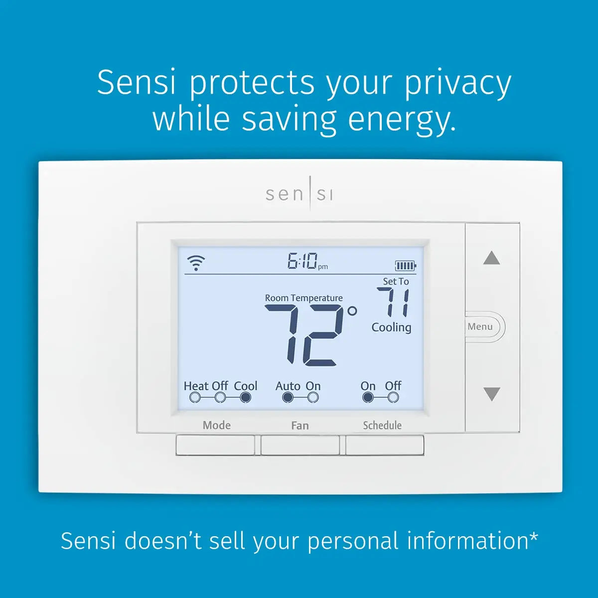 Sensi Smart Thermostat, 100 Years Of Expertise, Wi-Fi, Data Privacy, Programmable, Easy DIY Install, Works With Alexa, Energy Star Certified, Mobile App, ST55 Emerson