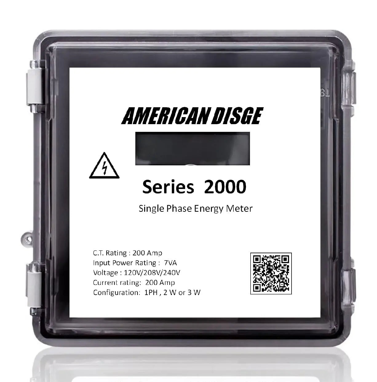 American Disge Series 2000 Single Phase Energy SubMeter, 200 Amp, 120/208/240V, 1PH/2W/3W AMERICAN DISGE