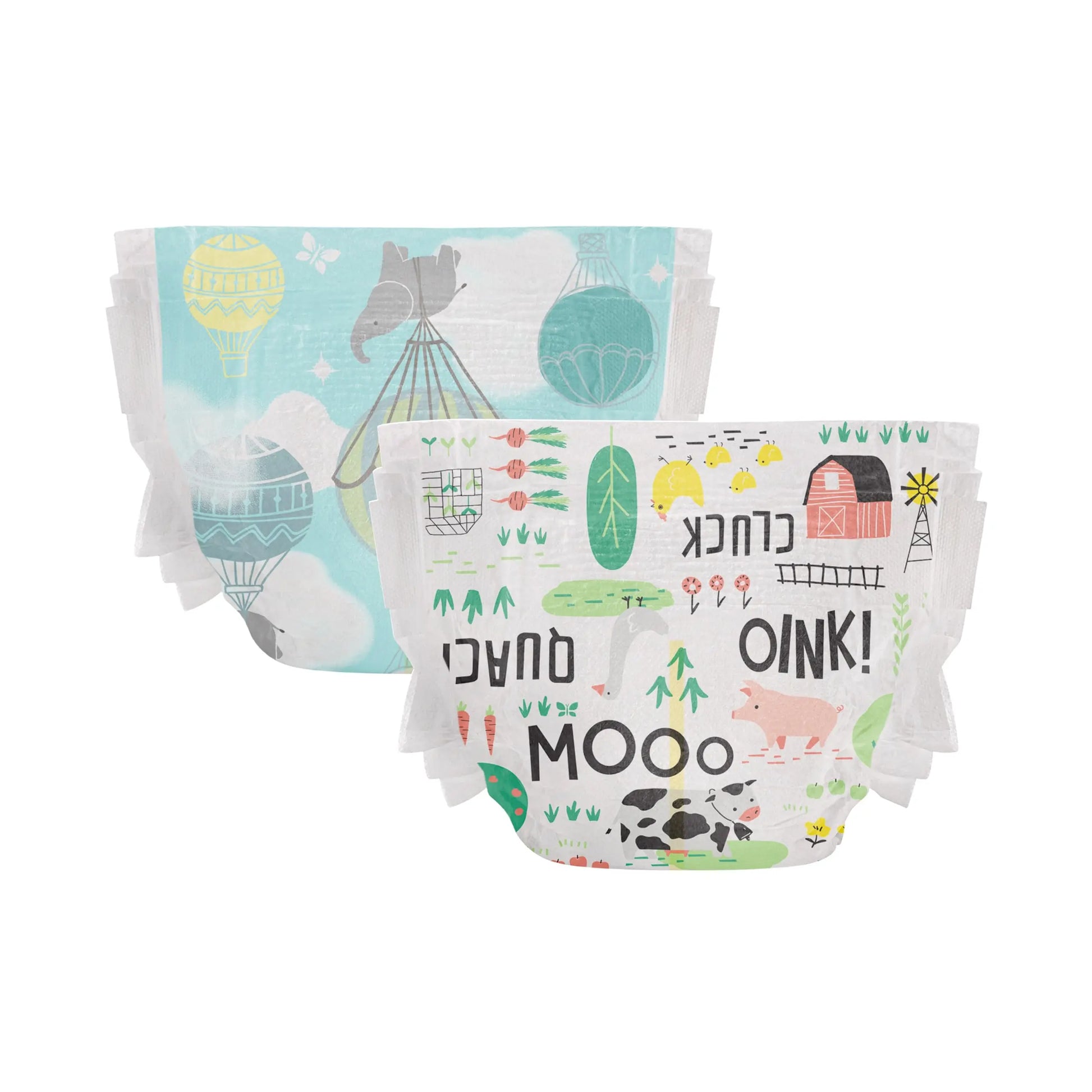 The Honest Company Clean Conscious Diapers | Plant-Based, Sustainable | Above It All + Barnyard Babies | Club Box, Size 1 (8-14 lbs), 78 Count - Planet First Market