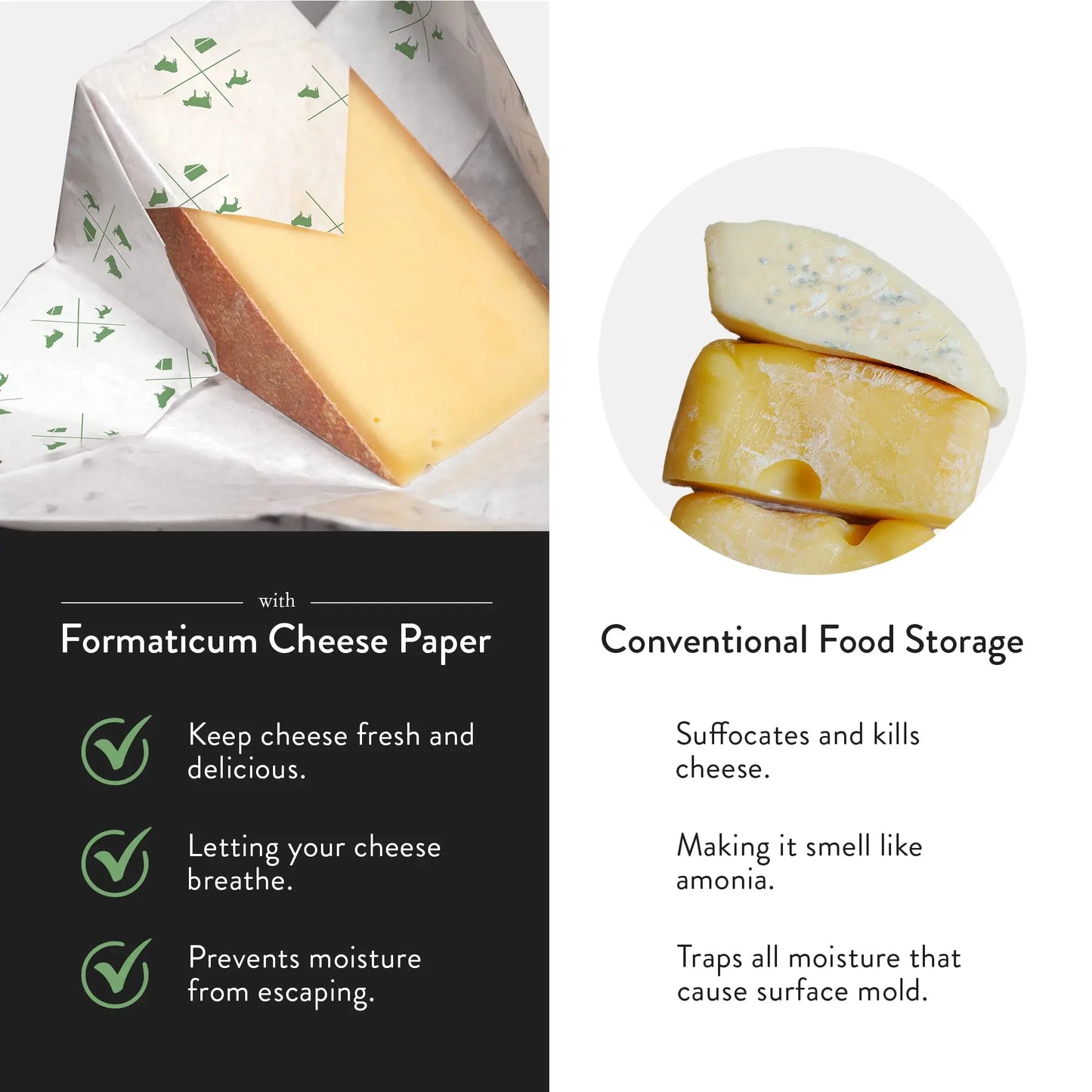 Formaticum Zero Cheese Storage Paper, Compostable, Biodegradable, and Plastic-Free Paper to Keep Cheese and Charcuterie Fresh, 9 x 13 Inches, 15 Total Sheets (1 Box) - Planet First Market