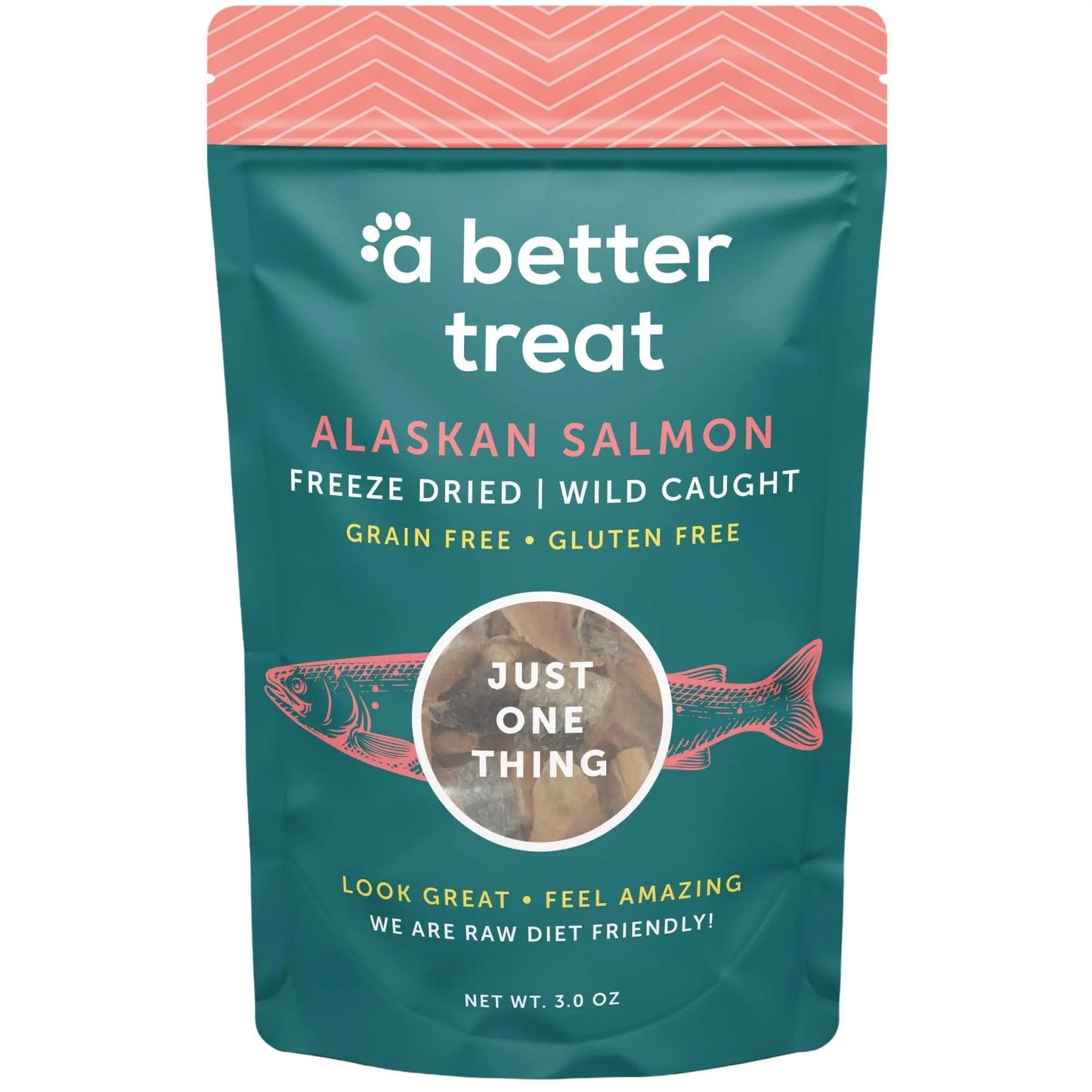 A Better Treat – Freeze Dried Salmon Dog Treats, Wild Caught, Single Ingredient | Natural High Value | Gluten Free, Grain Free, High Protein, Diabetic Friendly | Natural Fish Oil | Made in The USA A Better Treat