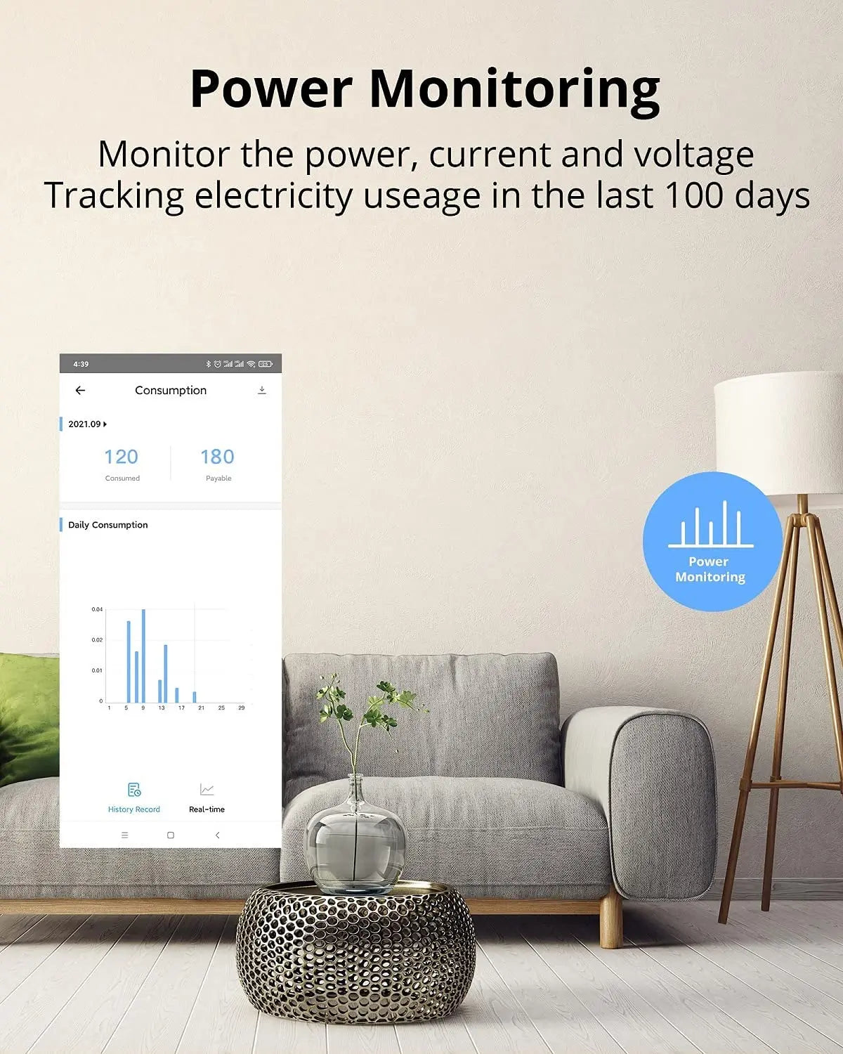 SONOFF S31 WiFi Smart Plug with Energy Monitoring, 15A Smart Outlet Timer Switch ETL Certified, Work with Alexa & Google Home, IFTTT Supporting, 2.4 Ghz Wi-Fi Only SONOFF