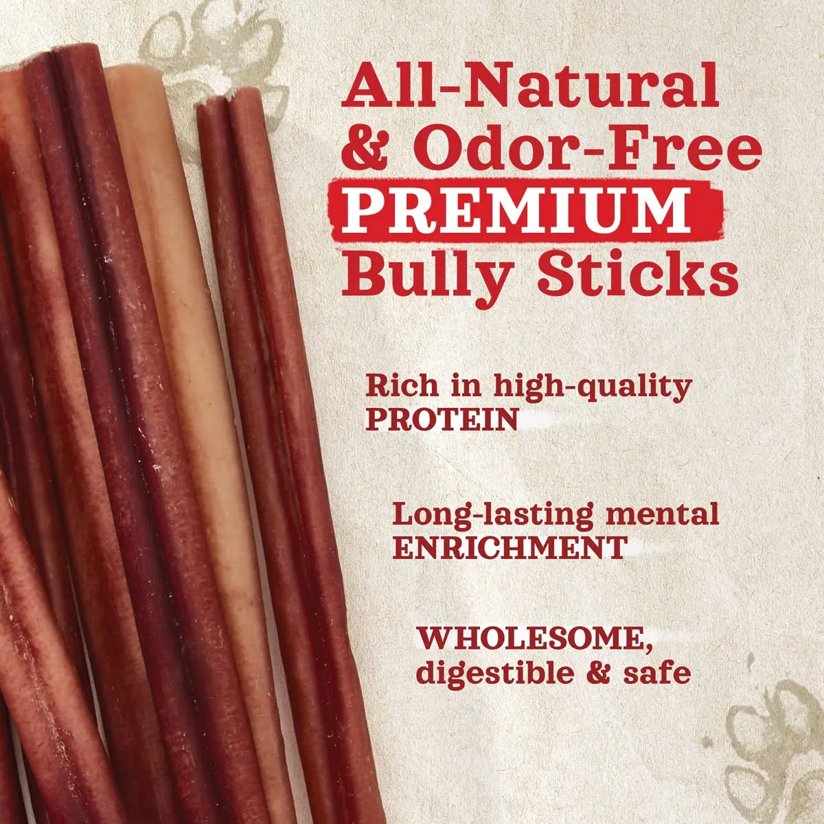 Natural Farm Odor-Free Bully Sticks (6 Inch, 20 Pack), 100% Beef Chews for Pups, Small and Medium Dogs, Non-GMO, Grain-Free, Fully Digestible, Natural Treats to Keep Your Dog Busy - Planet First Market