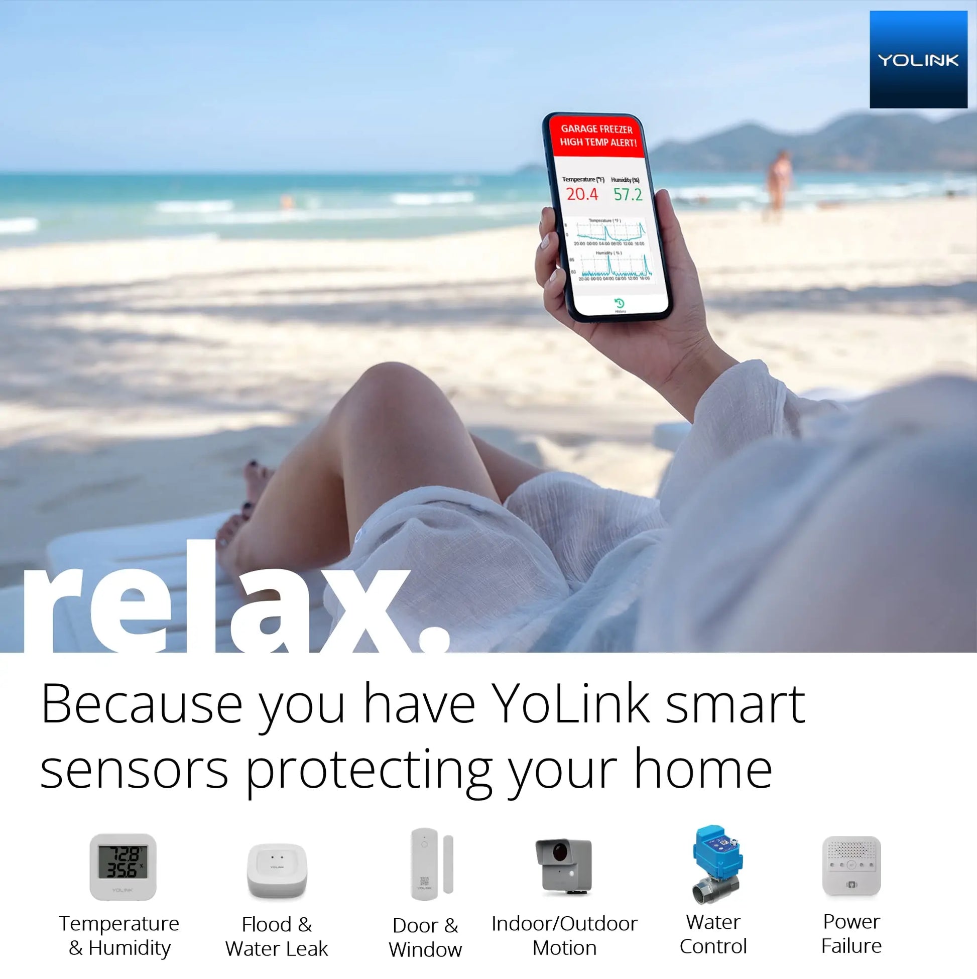 YoLink Smart Power Fail Alarm & Hub Kit, Smart Home Starter Kit with AC Power Outage Alert, LoRa Long-Range, Remote Monitoring, App Alerts, Text/SMS, Email Alerts, Alexa, IFTTT, Google Assistant YoLink