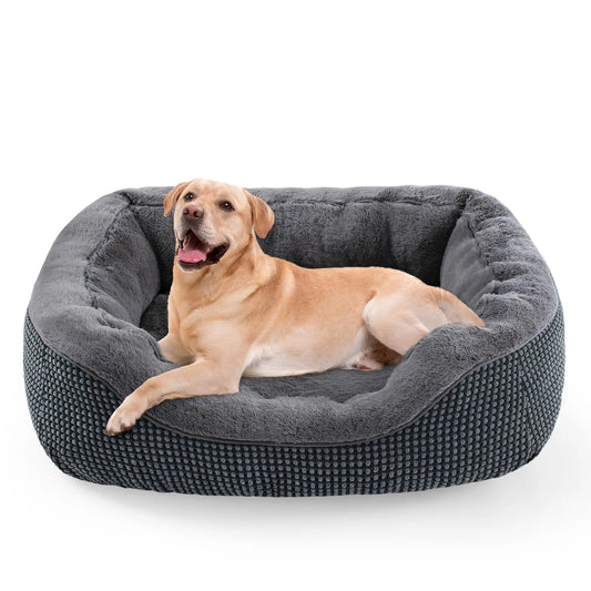 INVENHO Large Dog Beds for Large Dogs Washable, Rectangle Dog Beds Large Sized Dog, Orthopedic Dog Bed, Warming Soft Sleeping Puppy Bed Durable Pet Bed with Anti-Slip Bottom L(35"x25"x10") - Planet First Market