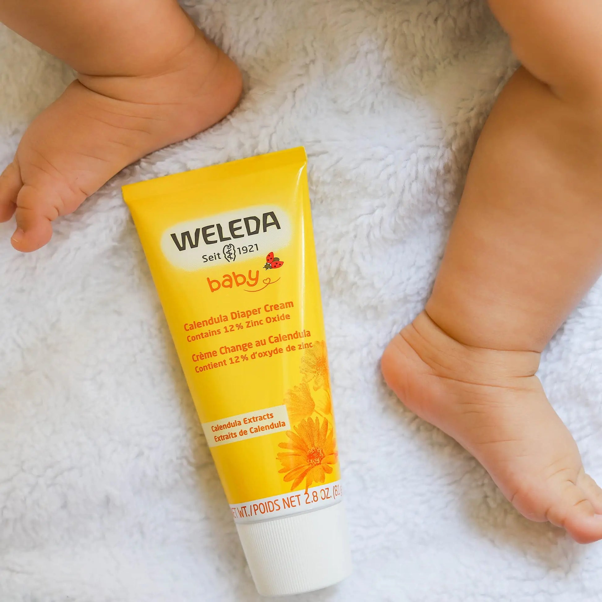 Weleda Baby Calendula Diaper Cream, 2.8 Fluid Ounce, Plant Rich Protection with Calendula, Chamomile, Sweet Almond Oil, Lanolin and Zinc Oxide - Planet First Market