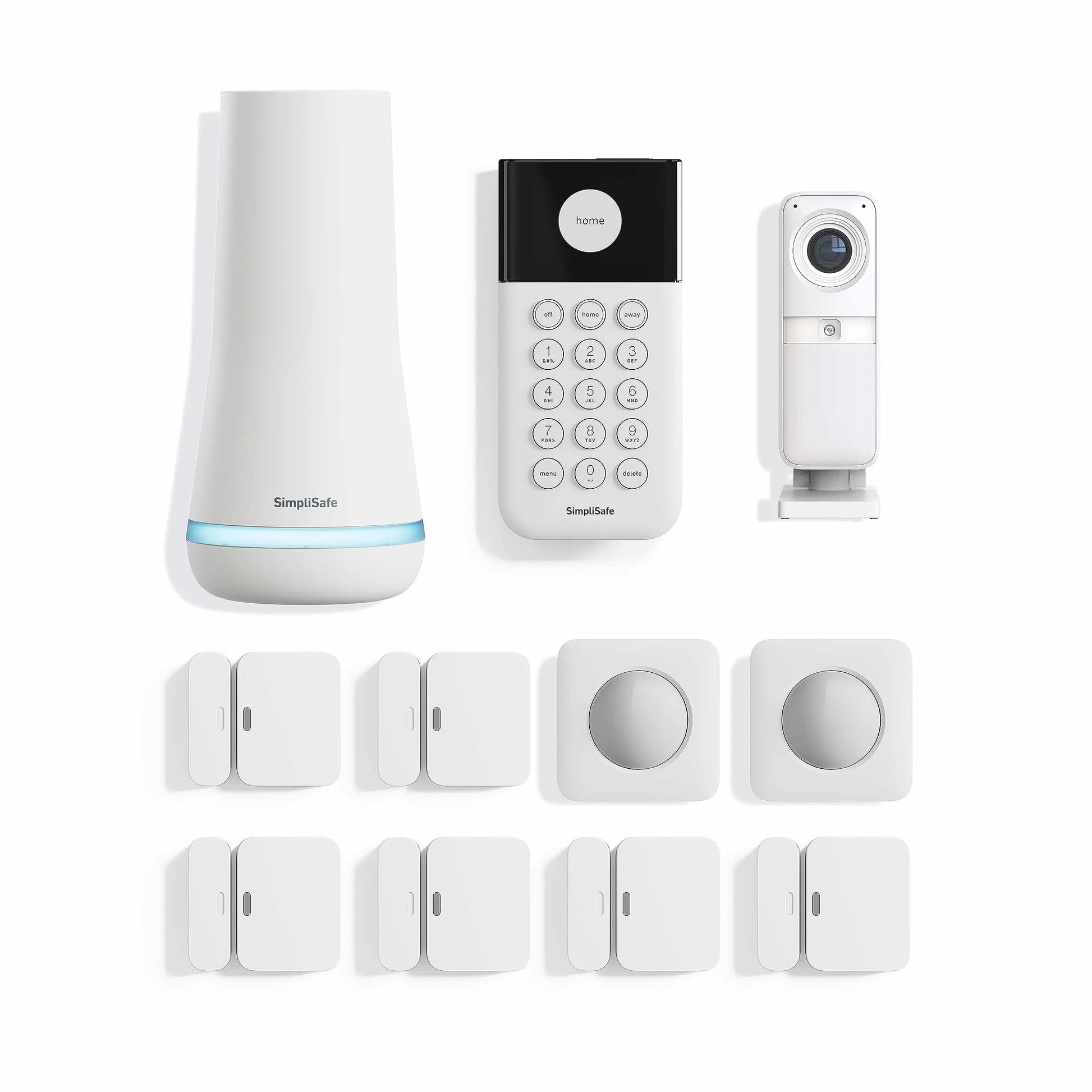 SimpliSafe 11 Piece Wireless Home Security System Gen 3 with Wireless Indoor HD Camera - Optional 24/7 Professional Monitoring - No Contract - Compatible with Alexa and Google Assistant,White - Planet First Market