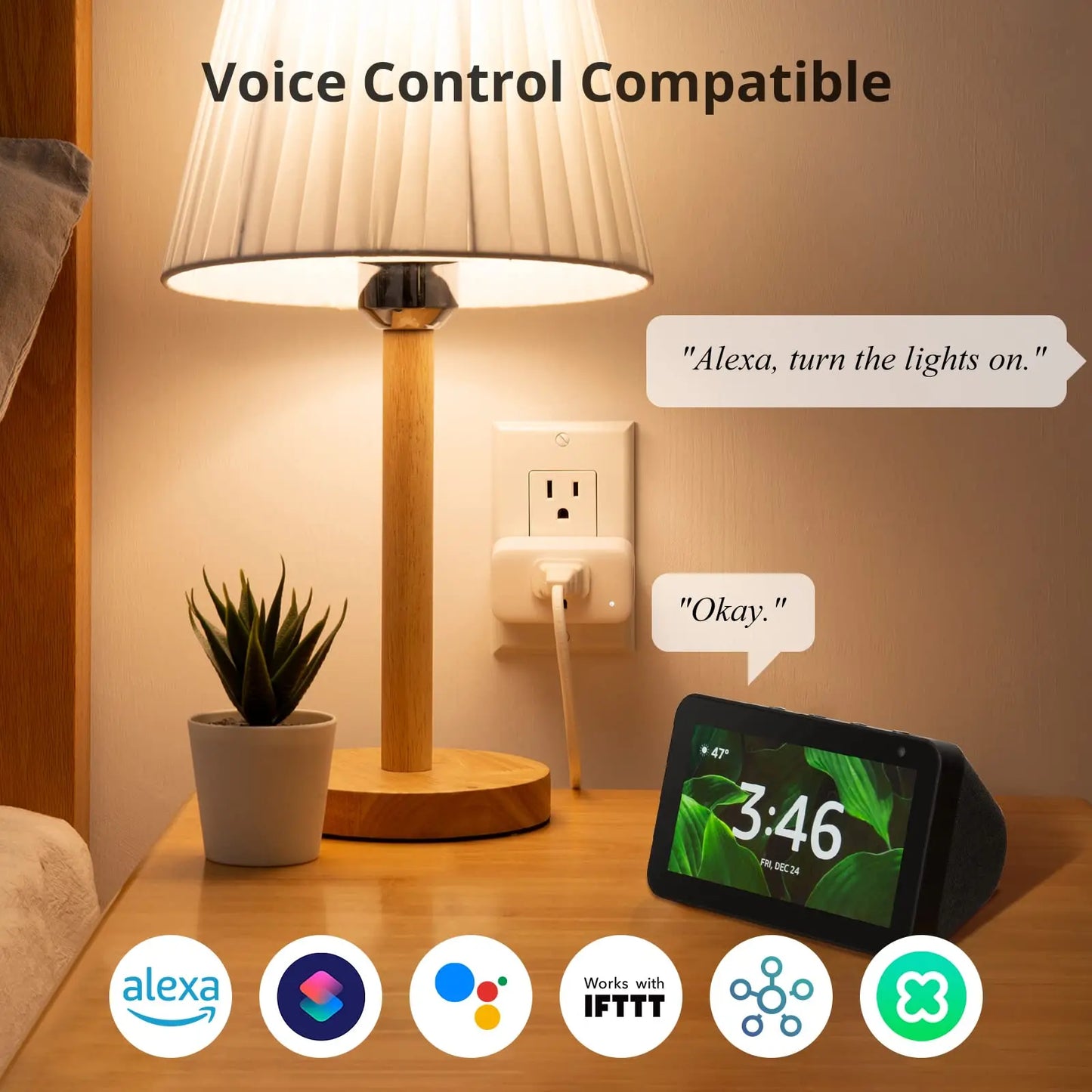 SwitchBot Smart Plug Mini 15A, Energy Monitor, Smart Home WiFi(2.4GHz) & Bluetooth Outlet Compatible with Alexa & Google Home, APP Remote Control & Timer Function for Home Automation, No Hub Required SwitchBot