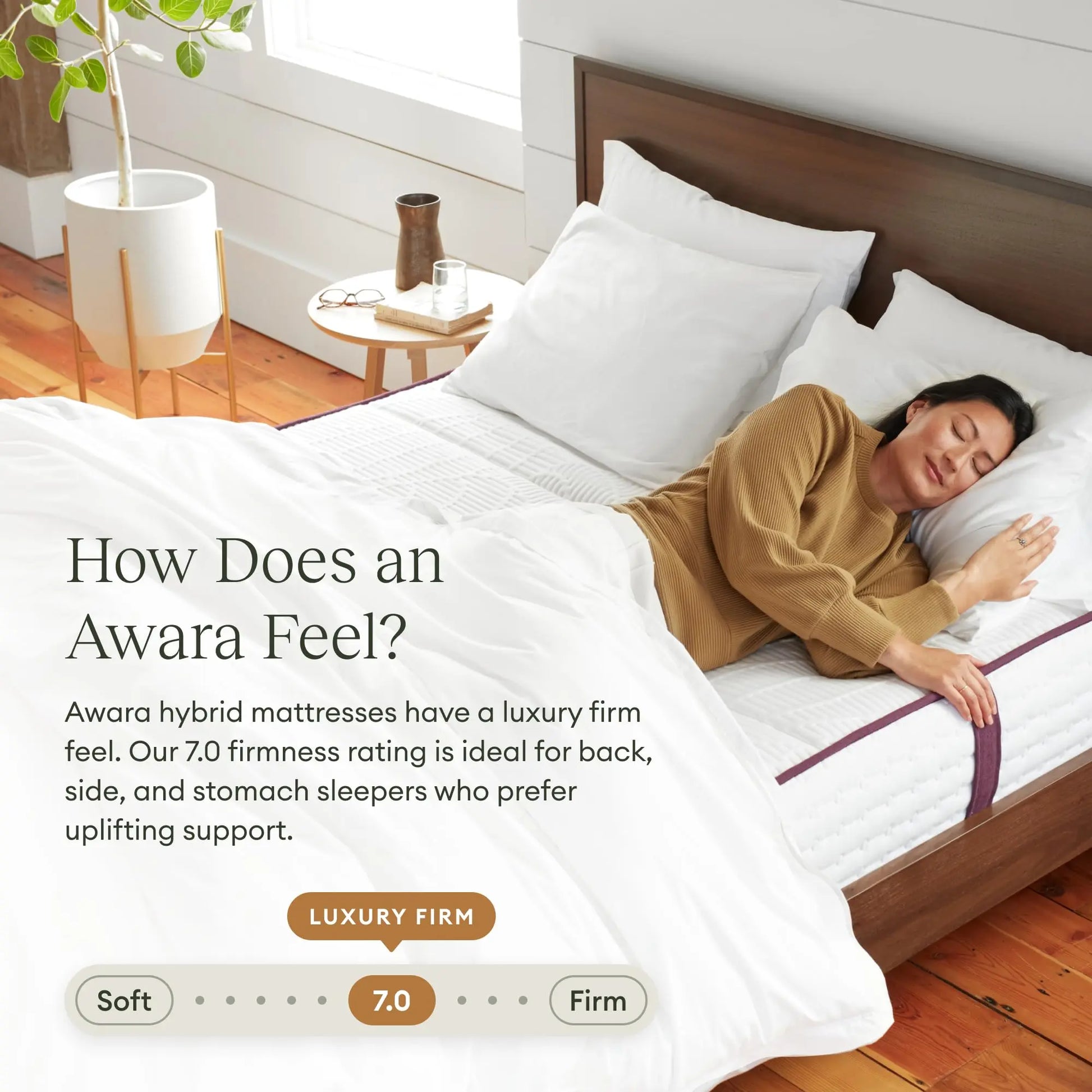 AWARA Natural Hybrid Queen Mattress 10 Inch - Certified Natural Latex - Sustainable New Zealand Wool - Steel Springs - 365-Night Trial, White - Planet First Market