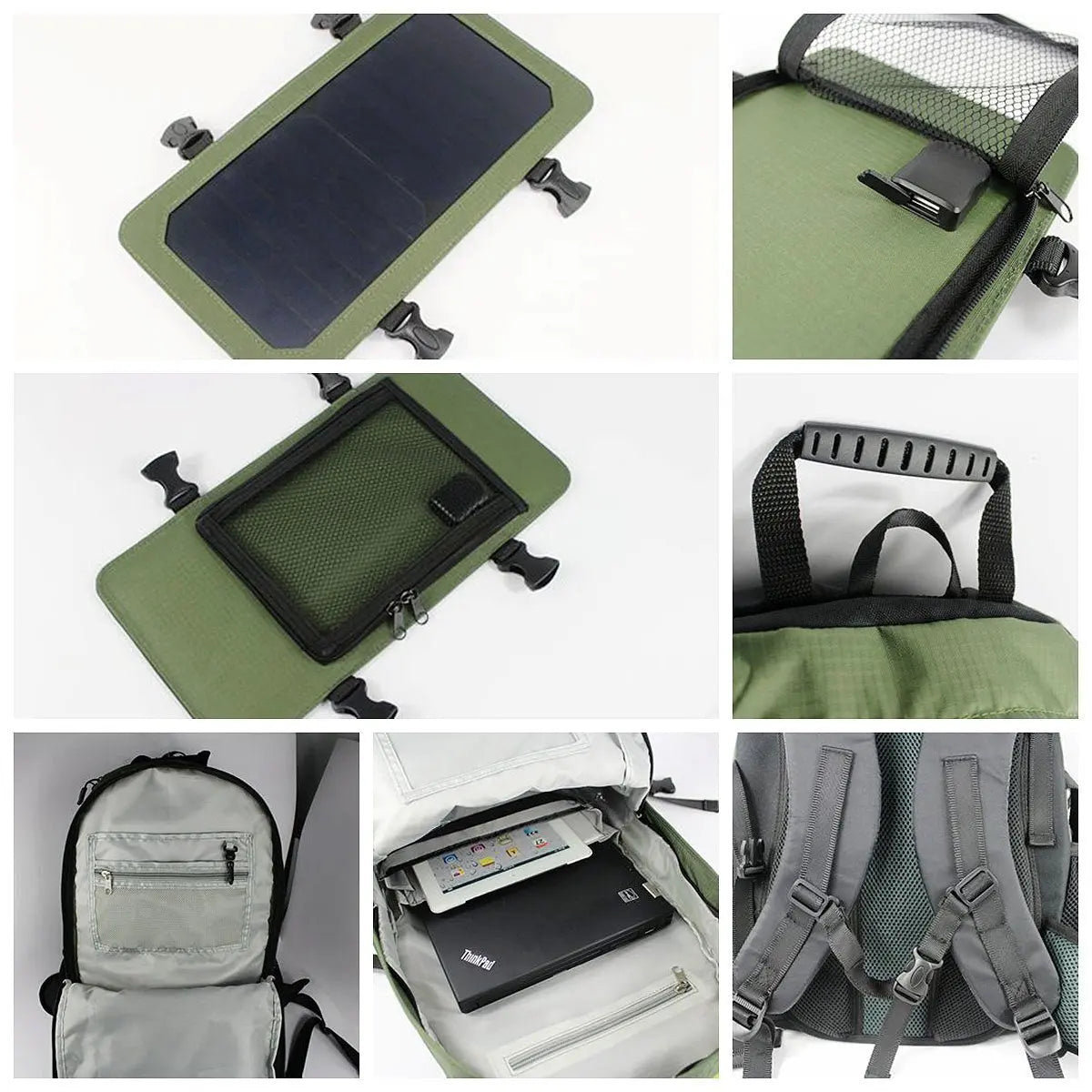 ECEEN Solar Backpack 7 W Solar Panel Charger for Smart Cell Phones Outdoor Sports Backpack Supplies - Planet First Market