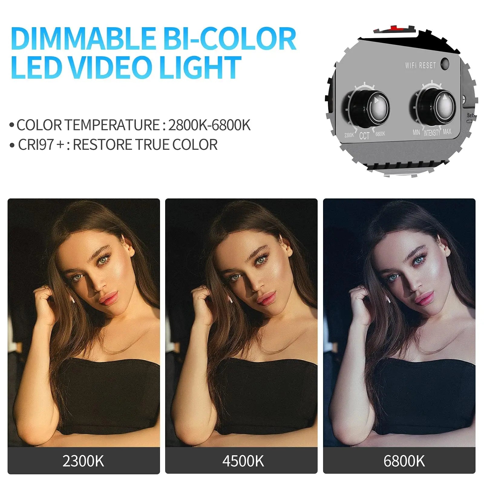 GVM 2 Pack LED Video Lighting Kits with APP Control, Bi-Color Variable 2300K~6800K with Digital Display Brightness of 10~100% for Video Photography, CRI97+ TLCI97 Led Video Light Panel +Barndoor - Planet First Market