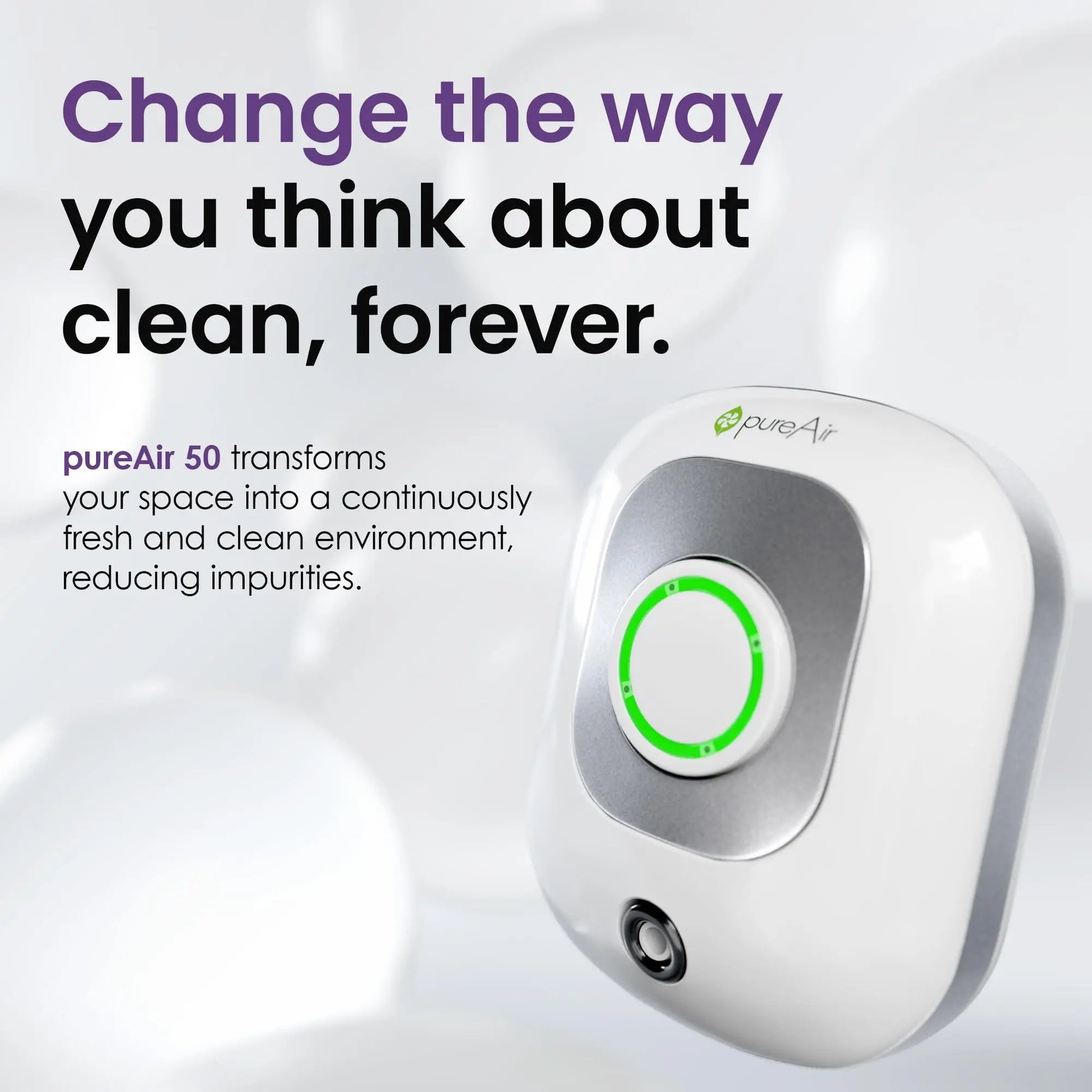 Greentech pureAir 50 - Perfect For Clearing Out All Your Smelly Spaces - Plug In Air Purifier - Planet First Market