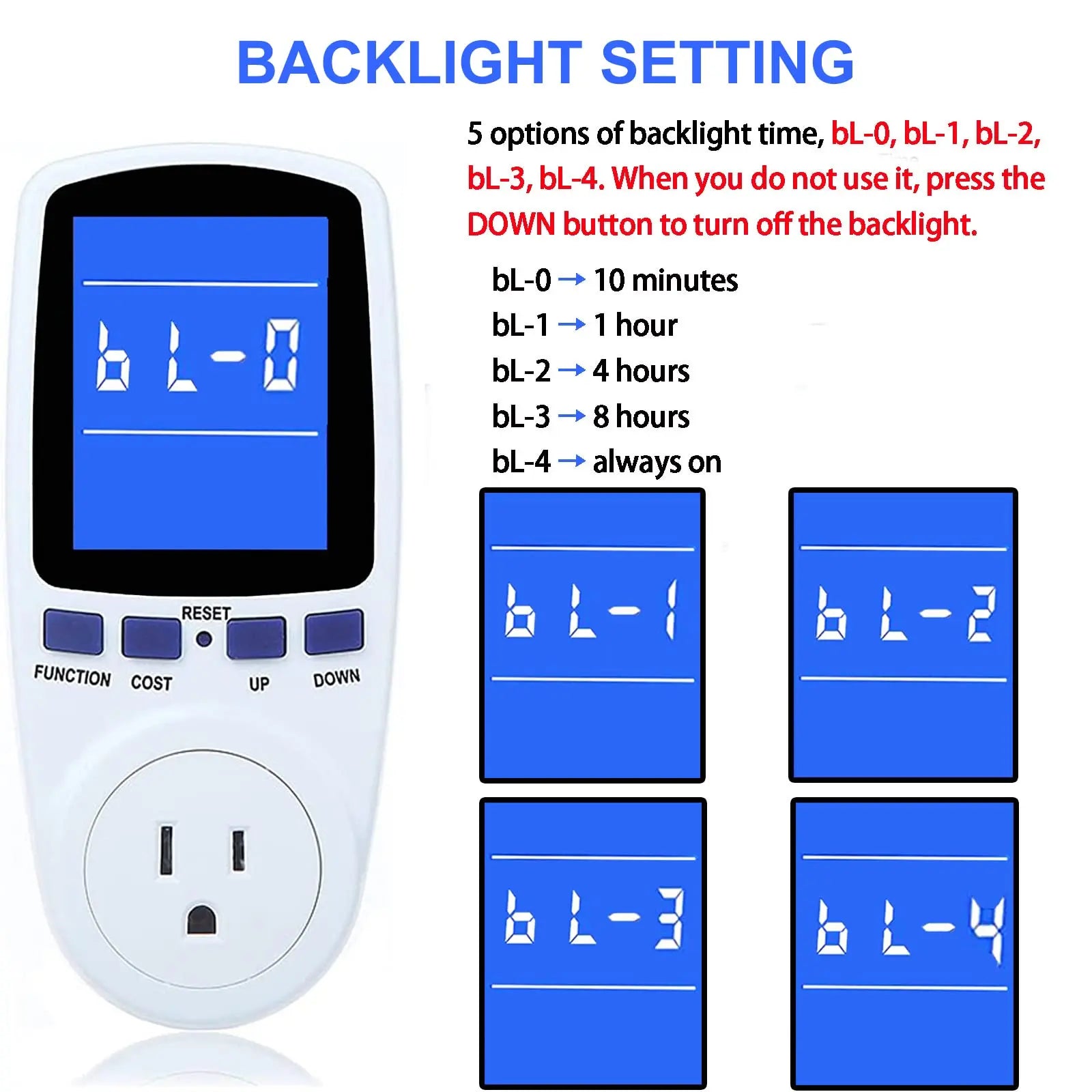 2 Pack Upgraded Watt Meter Power Meter Plug Home Electricity Usage Monitor, Electrical Usage Monitor Consumption, Energy Voltage Amps Kill Meter Tester with Backlight, 7 Modes Display - Planet First Market