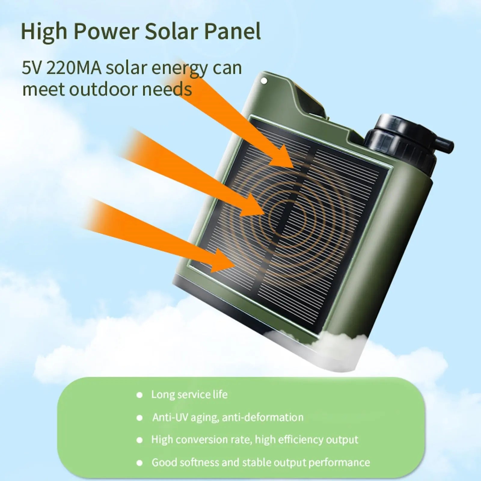 Solar Electric Water Purfier Survival w/ 3W Light, Portable Electric Water Filter Camping Backpacking Hiking Travel Emergency, Water Filtration System Survival, Water Purification Tablets Alternative - Planet First Market