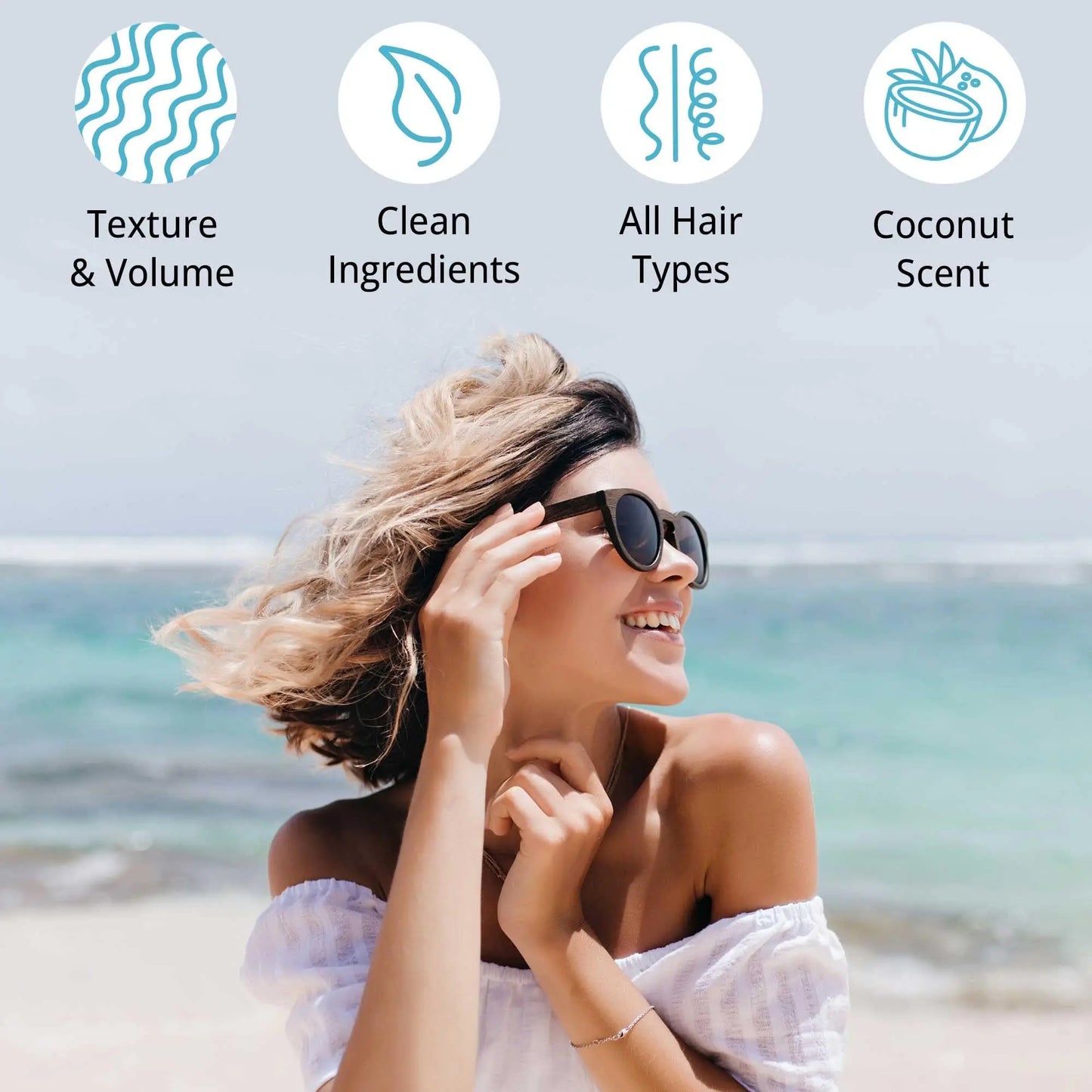 Sea Salt Spray for Textured Beach Waves & Volume - USA Made with Organic Ingredients, Texturing & Volumizing Spray for Fine Hair for Men & Women - Planet First Market