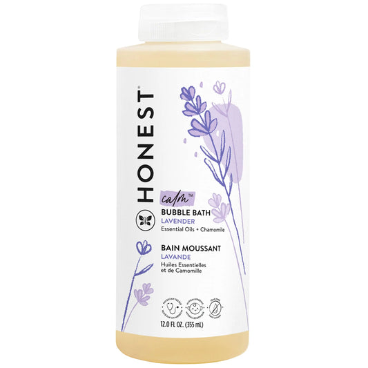 The Honest Company Foaming Bubble Bath | Gentle for Baby | Naturally Derived, Tear-free, Hypoallergenic | Lavender Calm, 12 fl oz - Planet First Market