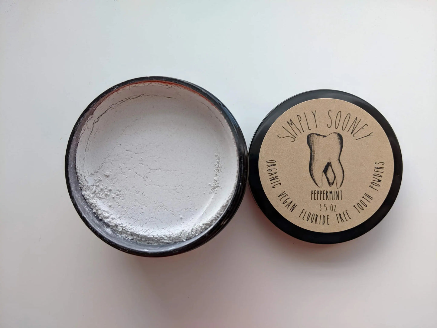 Zero Waste up to 6 Month Supply Organic Vegan Fluoride Free Tooth Powder Peppermint Flavor- Ships Without Any Plastic Packaging I Natural Whitening I Stronger Teeth - Planet First Market