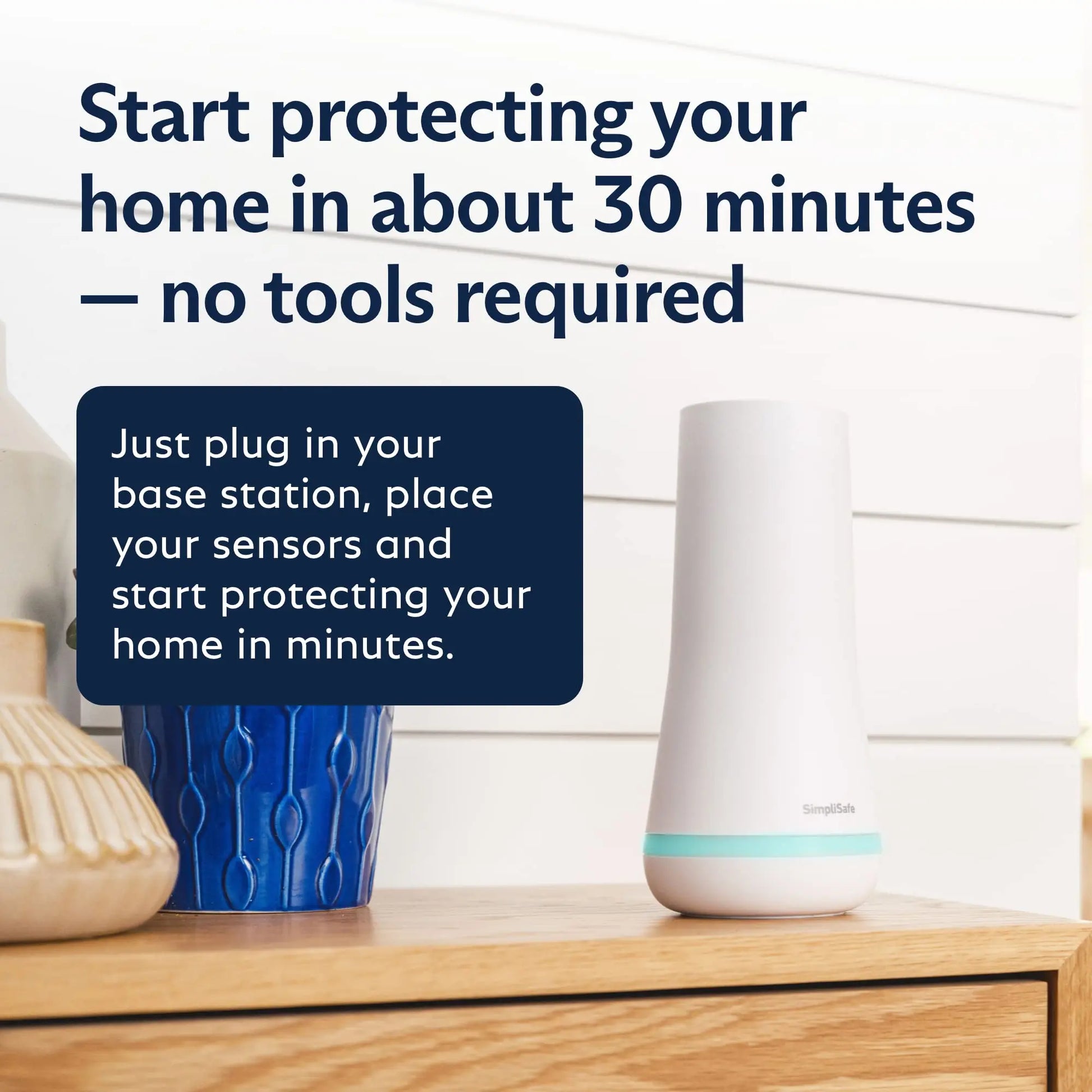 SimpliSafe 11 Piece Wireless Home Security System Gen 3 with Wireless Indoor HD Camera - Optional 24/7 Professional Monitoring - No Contract - Compatible with Alexa and Google Assistant,White - Planet First Market