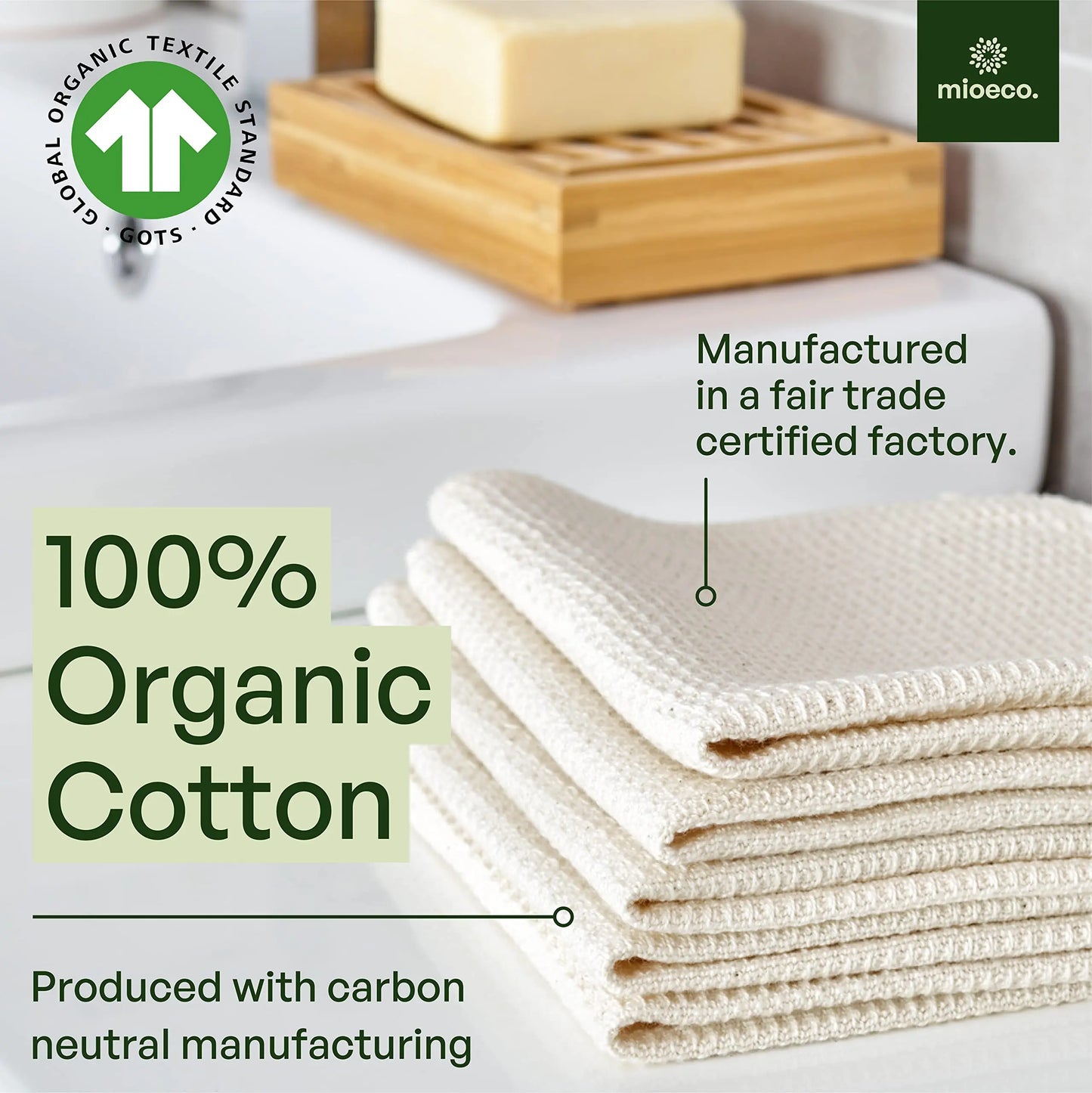 20 Pack Reusable Paper Towels Washable - Nature Friendly - Organic Cotton Alternative - Thick, Strong, Paperless Kitchen Dish Cloths - Reusable Napkins - Dish Towels - Cloth Napkin - Kitchen Towels - Planet First Market