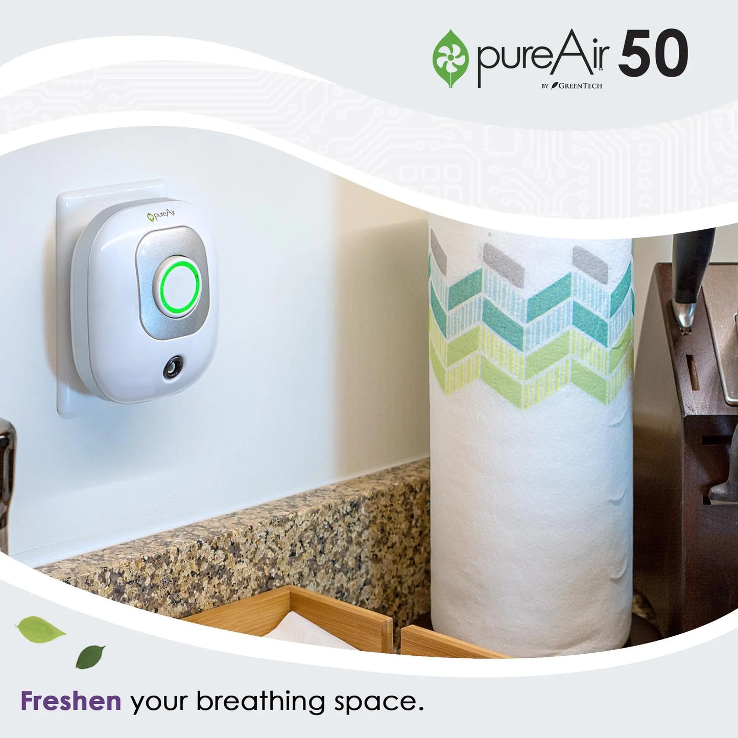 Greentech pureAir 50 - Perfect For Clearing Out All Your Smelly Spaces - Plug In Air Purifier - Planet First Market