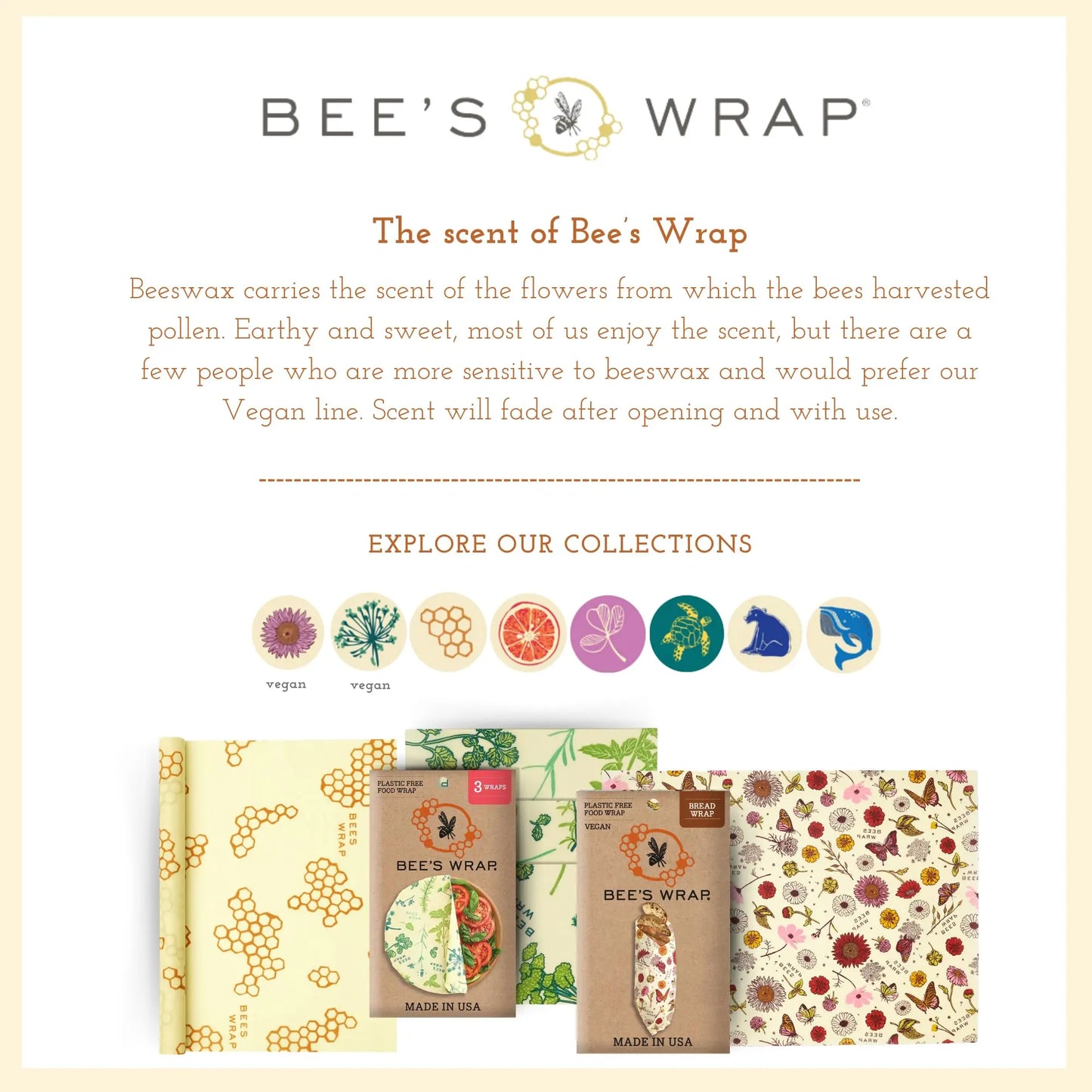 Bee's Wrap Reusable Beeswax Food Wraps Made in the USA, Eco Friendly Beeswax, Sustainable Organic Cotton Wraps, XL Bread Wrap for Homemade Bread, Honeycomb - Planet First Market