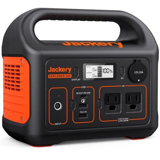 Jackery Portable Power Station Explorer 300, 293Wh Backup Lithium Battery, Solar Generator for Outdoors Camping Travel Hunting Blackout (Solar Panel Optional) - Planet First Market