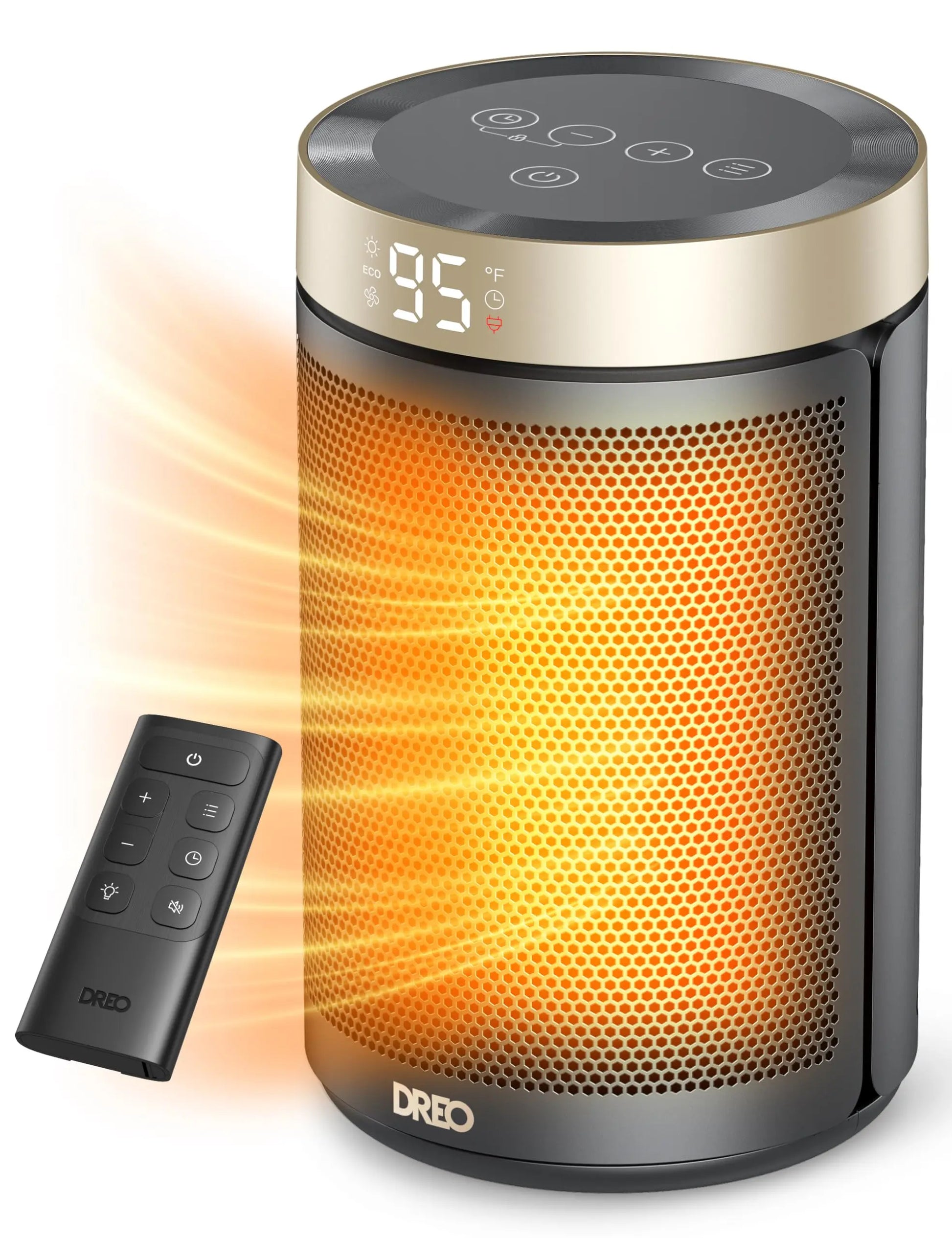 Dreo Space Heater, Portable Electric Heaters for Indoor Use with Thermostat and Remote, 2024 Upgraded, Digital Display, 12H Timer, 5 Mode, 1500W PTC Ceramic Fast Safety Heat for Office Bedroom Home - Planet First Market