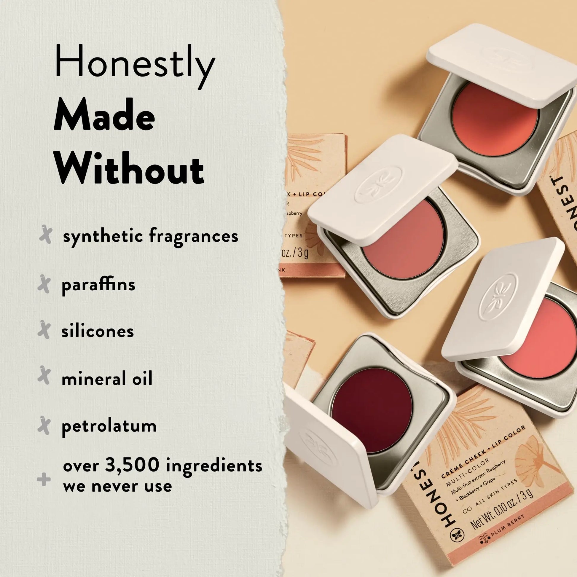 Honest Beauty 2-in-1 Creme Cheek Blush + Lip Color | EWG Verified, Vegan + Cruelty Free | Cotton Candy, .1 oz Honest Beauty