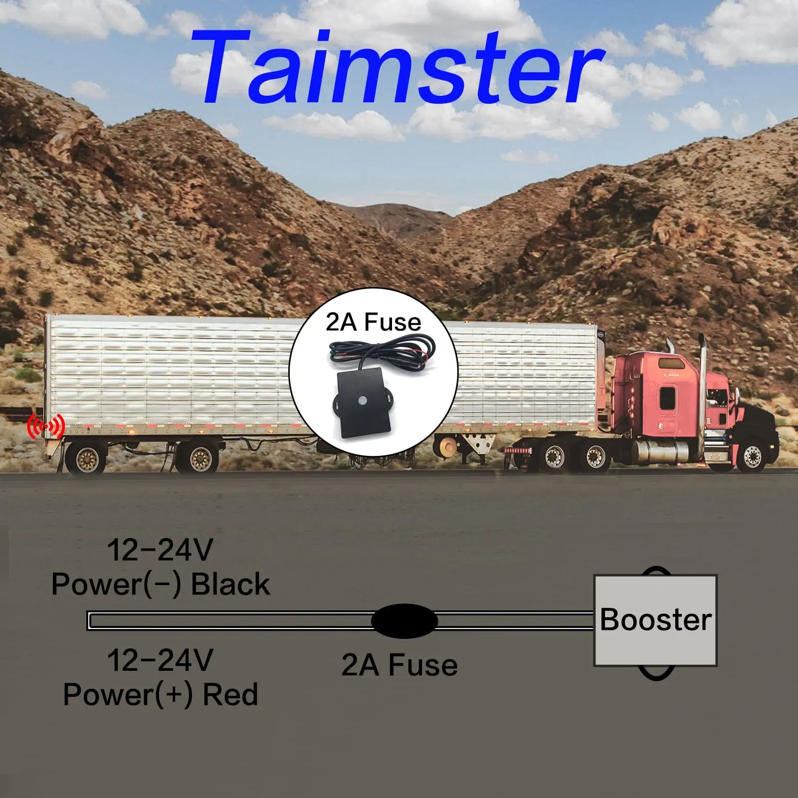 Taimster tire Pressure Monitoring System 0~199PSI (0~13 bar) 12 sensors Signal Booster Two Charging Methods: Solar Energy and USB，Multiple alertf, for Bus/Trucks/RV/Caravan/Motorhome Taimster