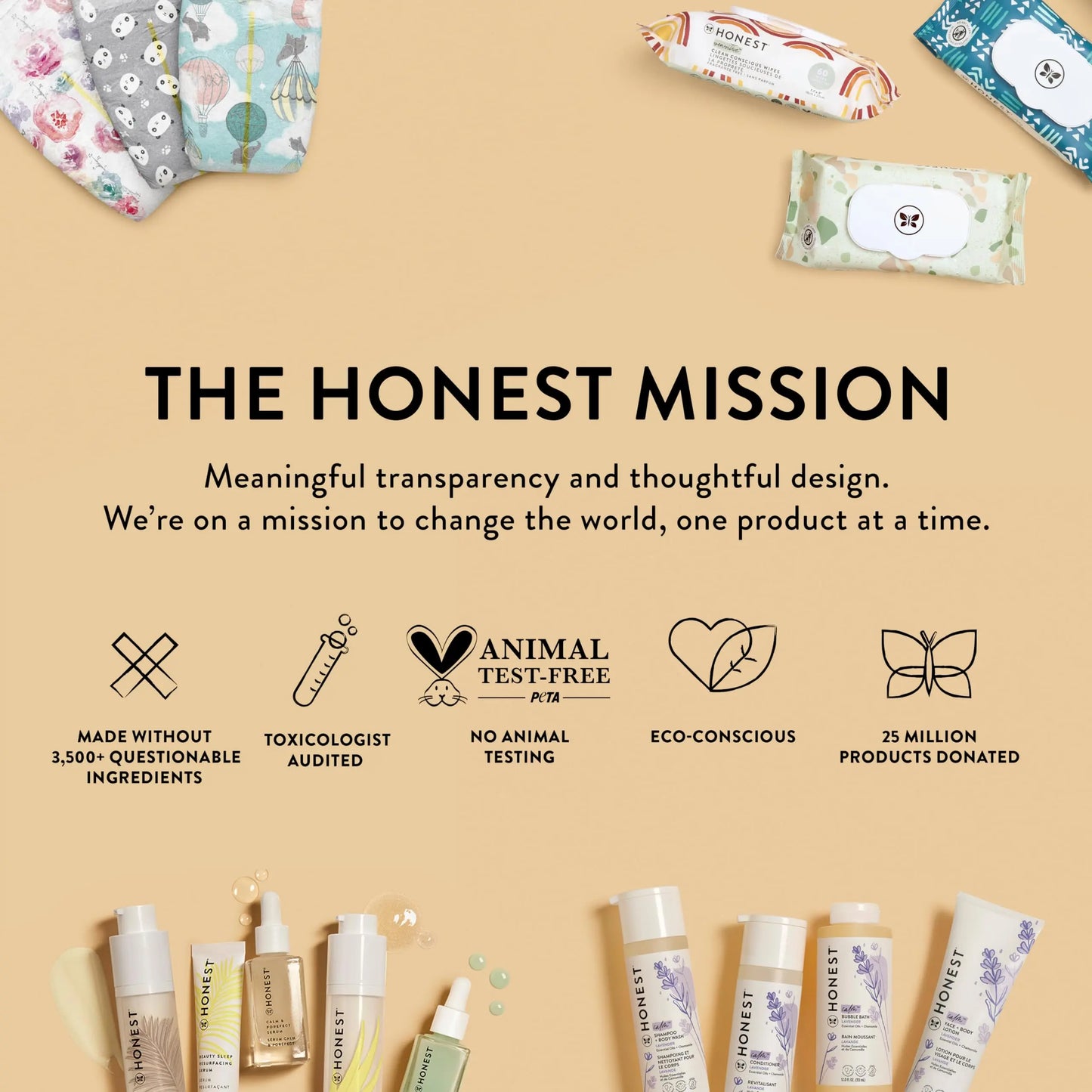 The Honest Company Clean Conscious Unscented Wipes | Over 99% Water, Compostable, Plant-Based, Baby Wipes | Hypoallergenic for Sensitive Skin, EWG Verified | Pattern Play, 288 Count - Planet First Market