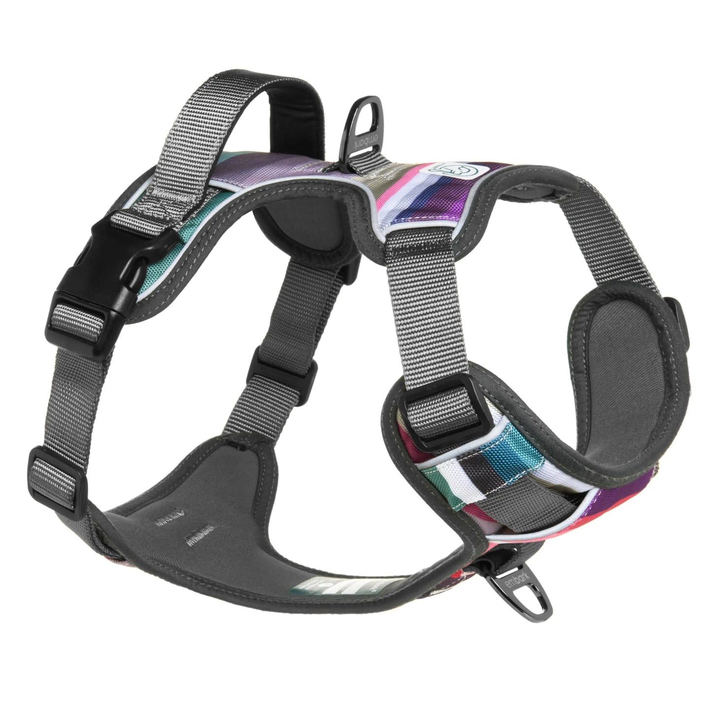 Embark Urban Dog Harness, Reflective Trim No Pull Dog Harness Medium Sized Dog - Military Grade Nylon, Front Clip Dog Harness with Gel Lined Handle. Soft & Padded Puppy Dog Harnesses for Any Breed - Planet First Market