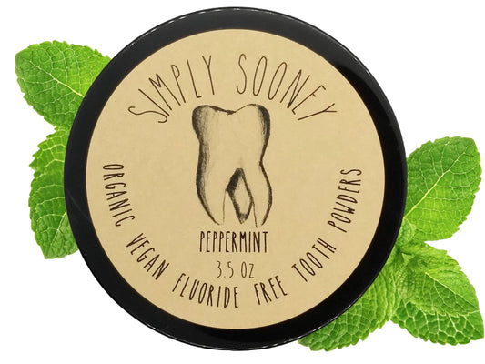 Zero Waste up to 6 Month Supply Organic Vegan Fluoride Free Tooth Powder Peppermint Flavor- Ships Without Any Plastic Packaging I Natural Whitening I Stronger Teeth - Planet First Market