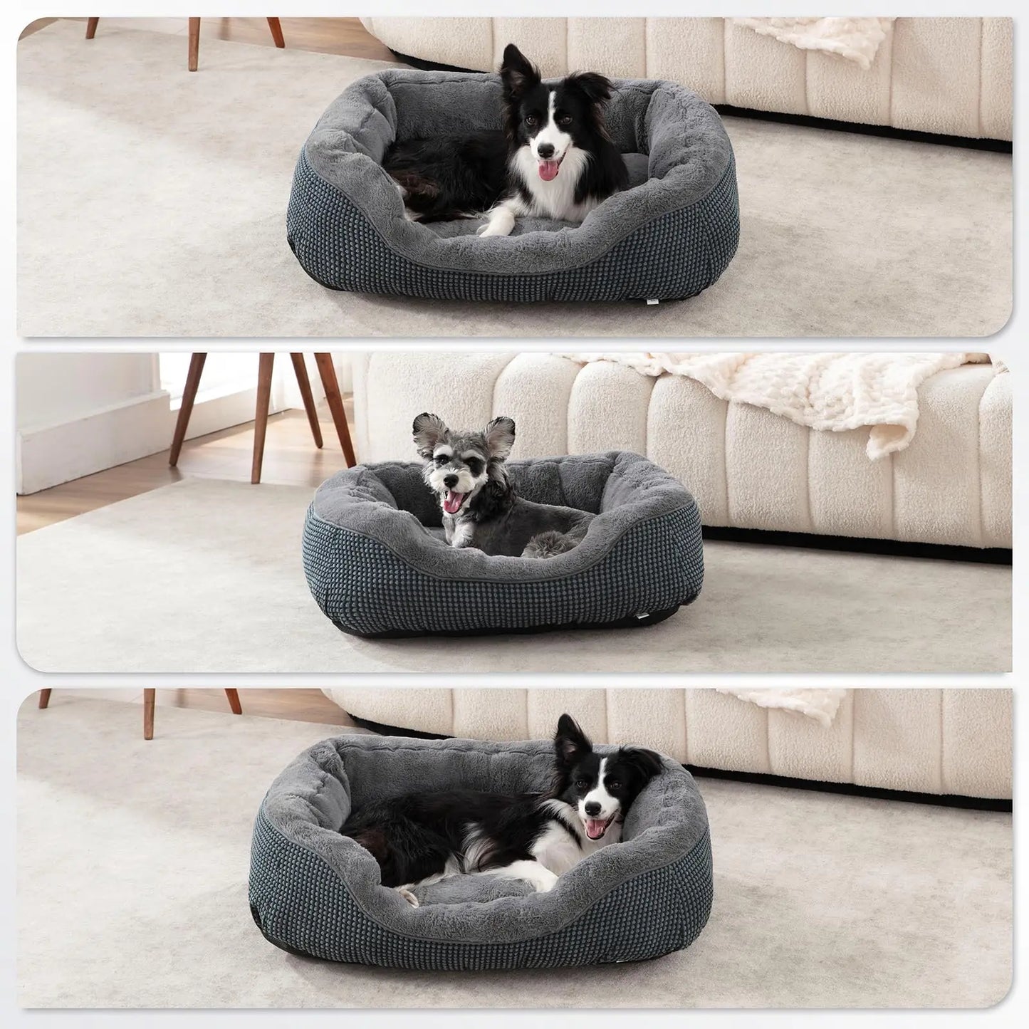 INVENHO Large Dog Beds for Large Dogs Washable, Rectangle Dog Beds Large Sized Dog, Orthopedic Dog Bed, Warming Soft Sleeping Puppy Bed Durable Pet Bed with Anti-Slip Bottom L(35"x25"x10") - Planet First Market