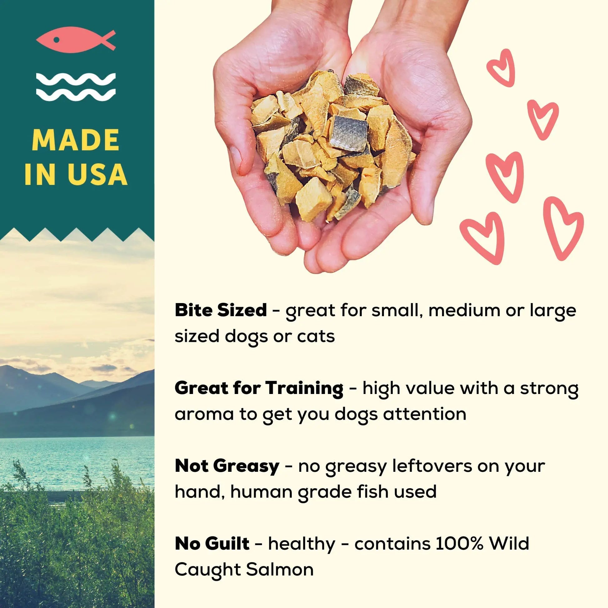 A Better Treat – Freeze Dried Salmon Dog Treats, Wild Caught, Single Ingredient | Natural High Value | Gluten Free, Grain Free, High Protein, Diabetic Friendly | Natural Fish Oil | Made in The USA A Better Treat