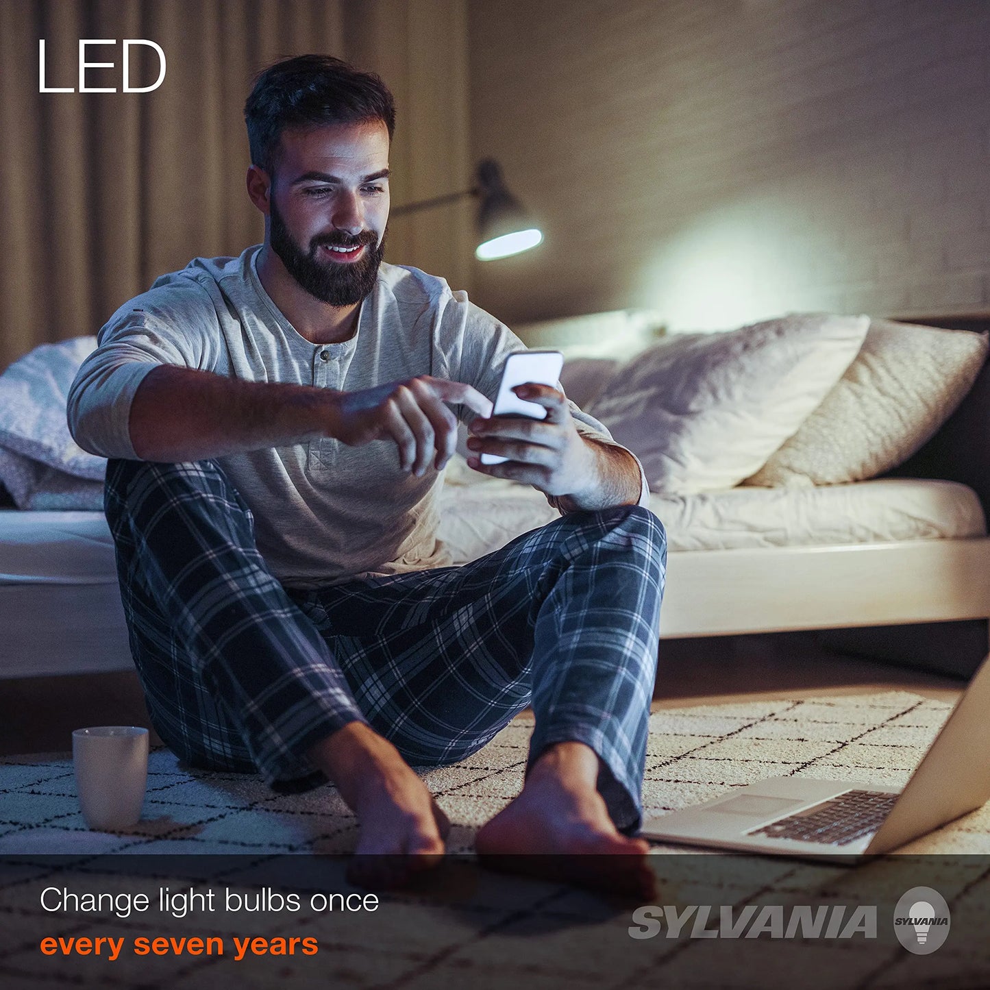 SYLVANIA ECO LED A19 Light Bulb, 60W Equivalent, Efficient 9W, 7 Year, 750 Lumens, Non-Dimmable, Frosted, 5000K, Daylight - 8 Count (Pack of 1) (40883) - Planet First Market