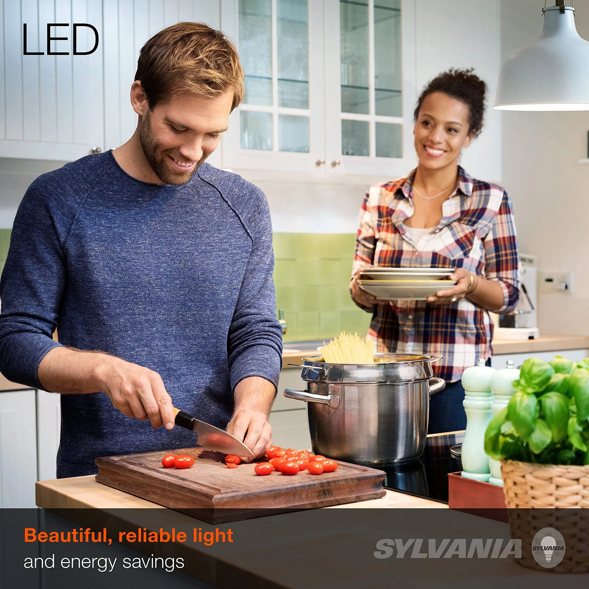 SYLVANIA ECO LED A19 Light Bulb, 60W Equivalent, Efficient 9W, 7 Year, 750 Lumens, Non-Dimmable, Frosted, 5000K, Daylight - 8 Count (Pack of 1) (40883) - Planet First Market